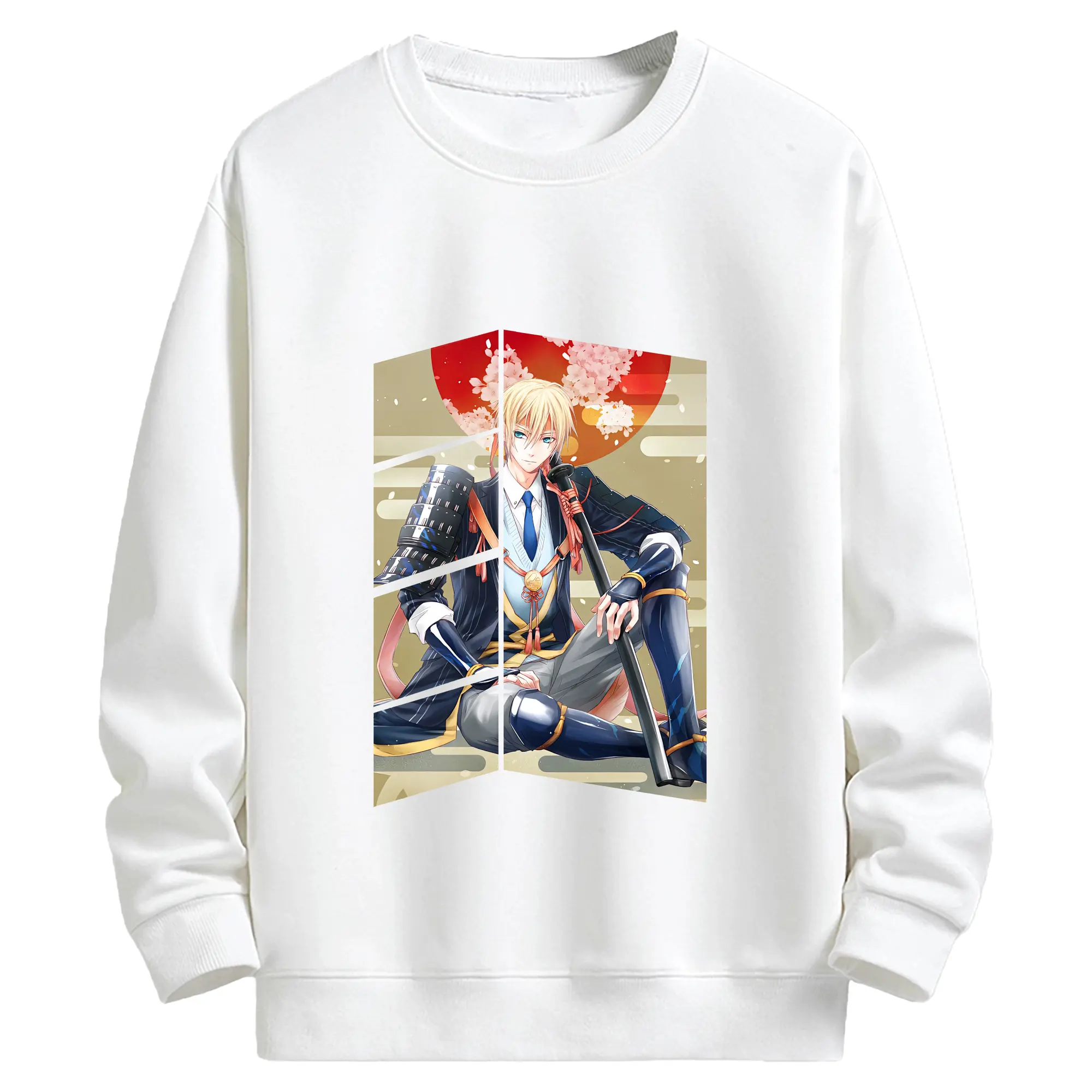 刀剣乱舞 グッズ,山姥切国広 - キッズ クルーネックスウェットシャツ ・ フロントプリント ・ 綿80％ ポリエステル20％ ・ 快適 通学 スポーツ 日常使い お散歩用