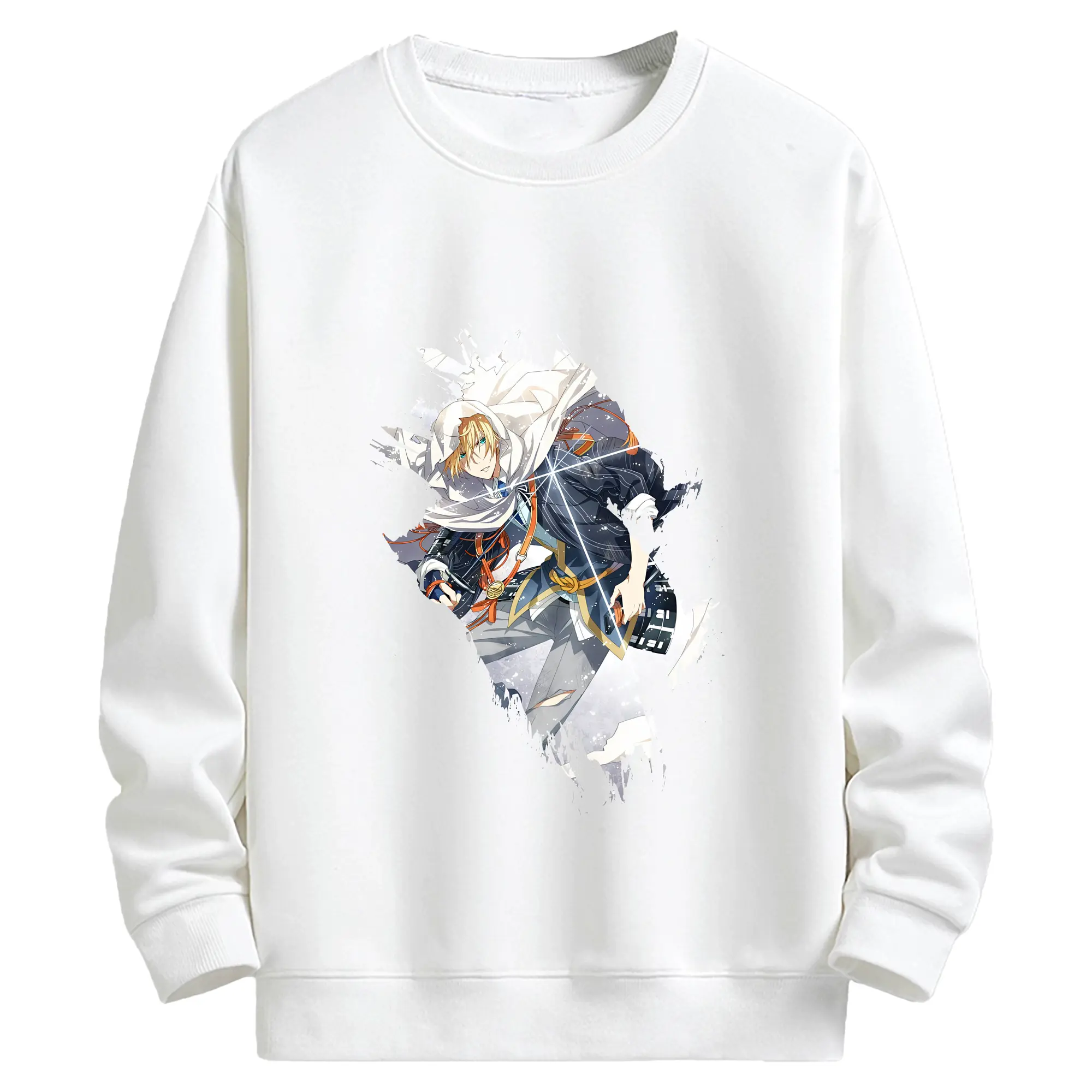 刀剣乱舞 グッズ,山姥切国広 - キッズ クルーネックスウェットシャツ ・ フロントプリント ・ 綿80％ ポリエステル20％ ・ 快適 通学 スポーツ 日常使い お散歩用