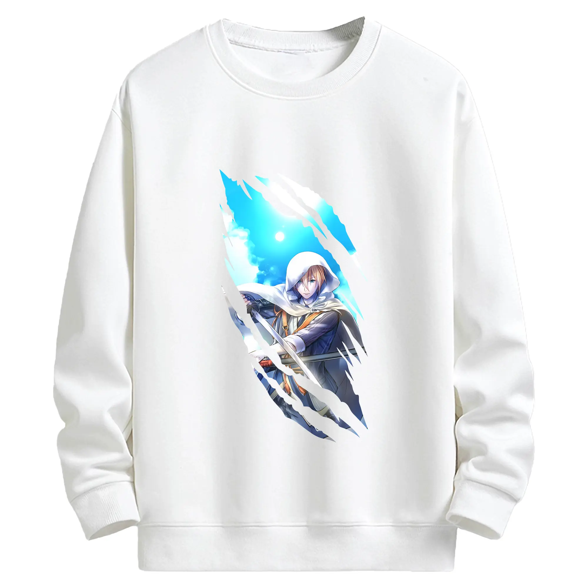 刀剣乱舞 グッズ,山姥切国広 - キッズ クルーネックスウェットシャツ ・ フロントプリント ・ 綿80％ ポリエステル20％ ・ 快適 通学 スポーツ 日常使い お散歩用