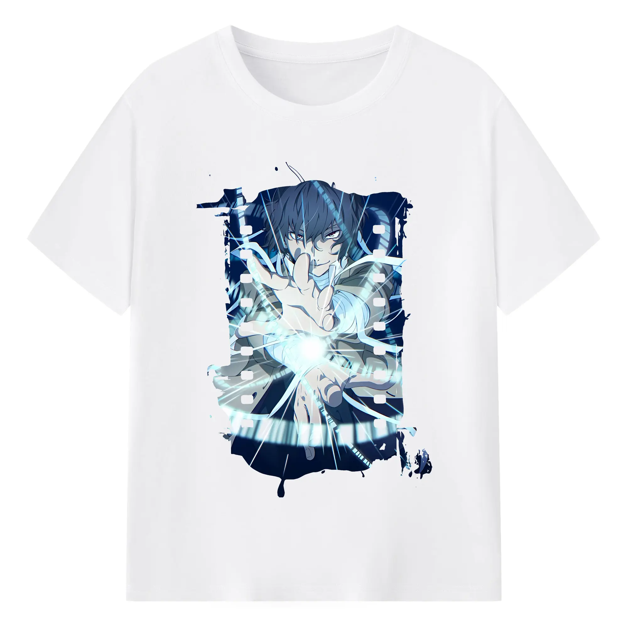 文豪ストレイドッグス グッズ,太宰治 - 綿100％ 半袖Tシャツ ・ フロントプリント ・ 快適 通気性 ・ 日常使い 散歩 スポーツ用