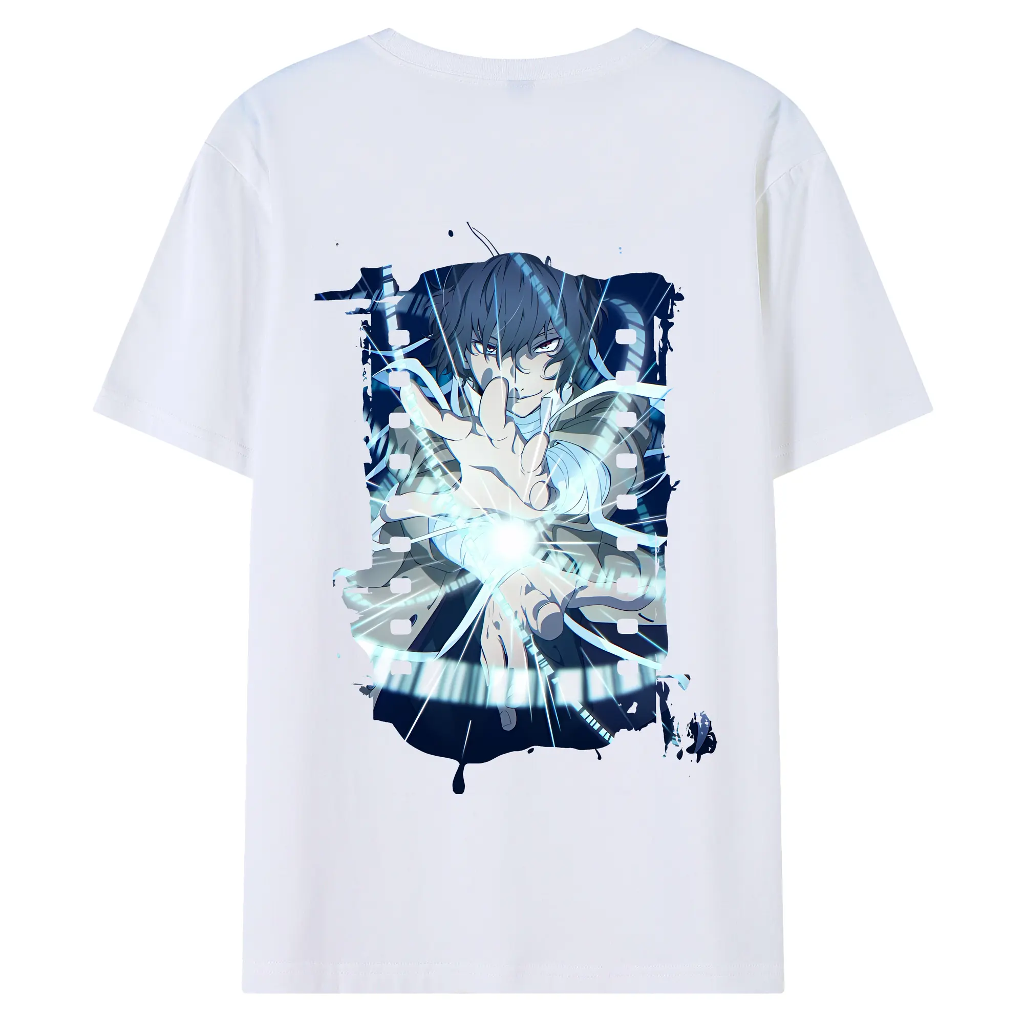 文豪ストレイドッグス グッズ,太宰治 - 綿100％ 半袖Tシャツ ・ バックプリント ・ 快適 通気性 ・ 日常使い 散歩 スポーツ用