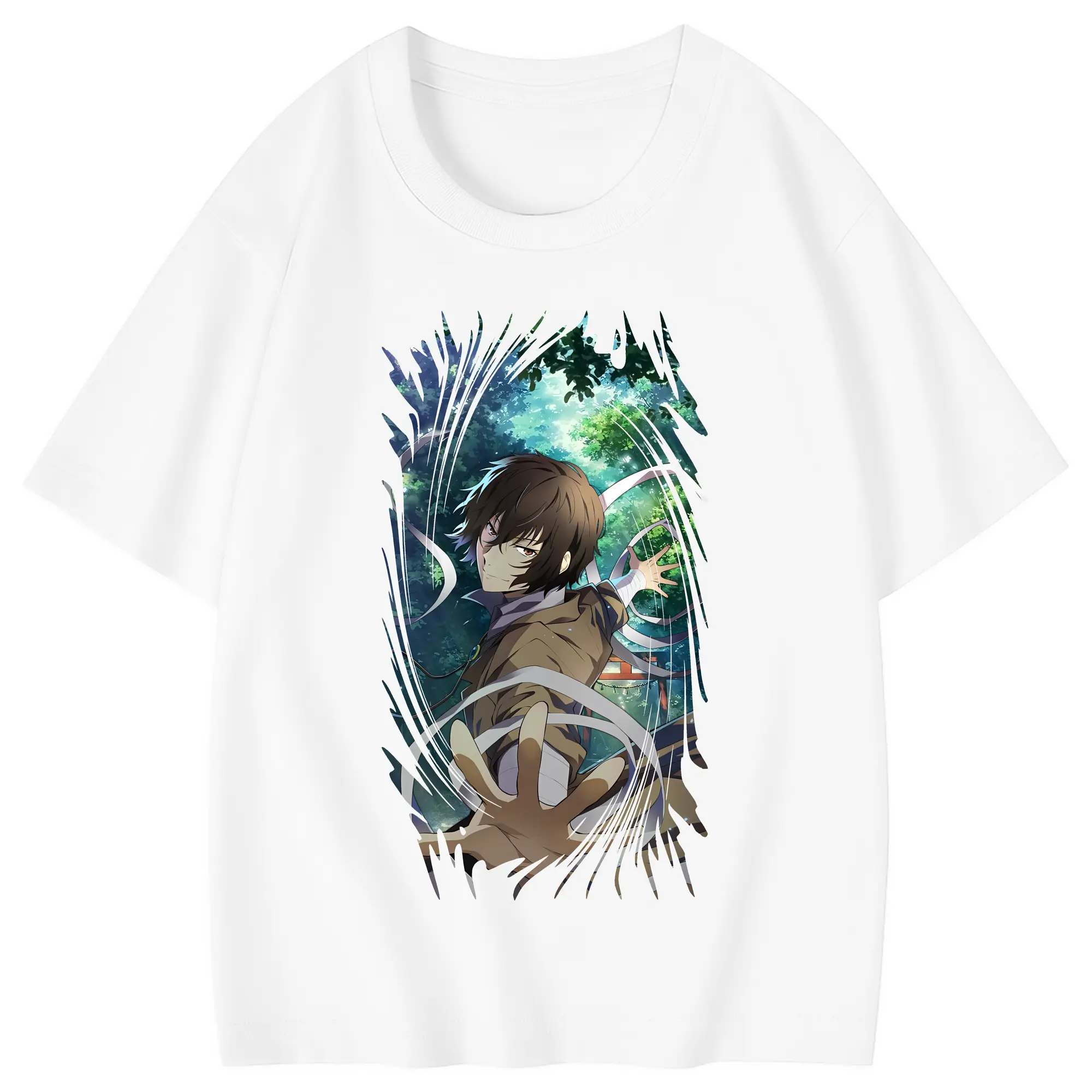 文豪ストレイドッグス グッズ,太宰治 - 綿100％ キッズTシャツ ・ フロントプリント ・ 快適 通気性 ・ スポーツ カジュアル 散歩用