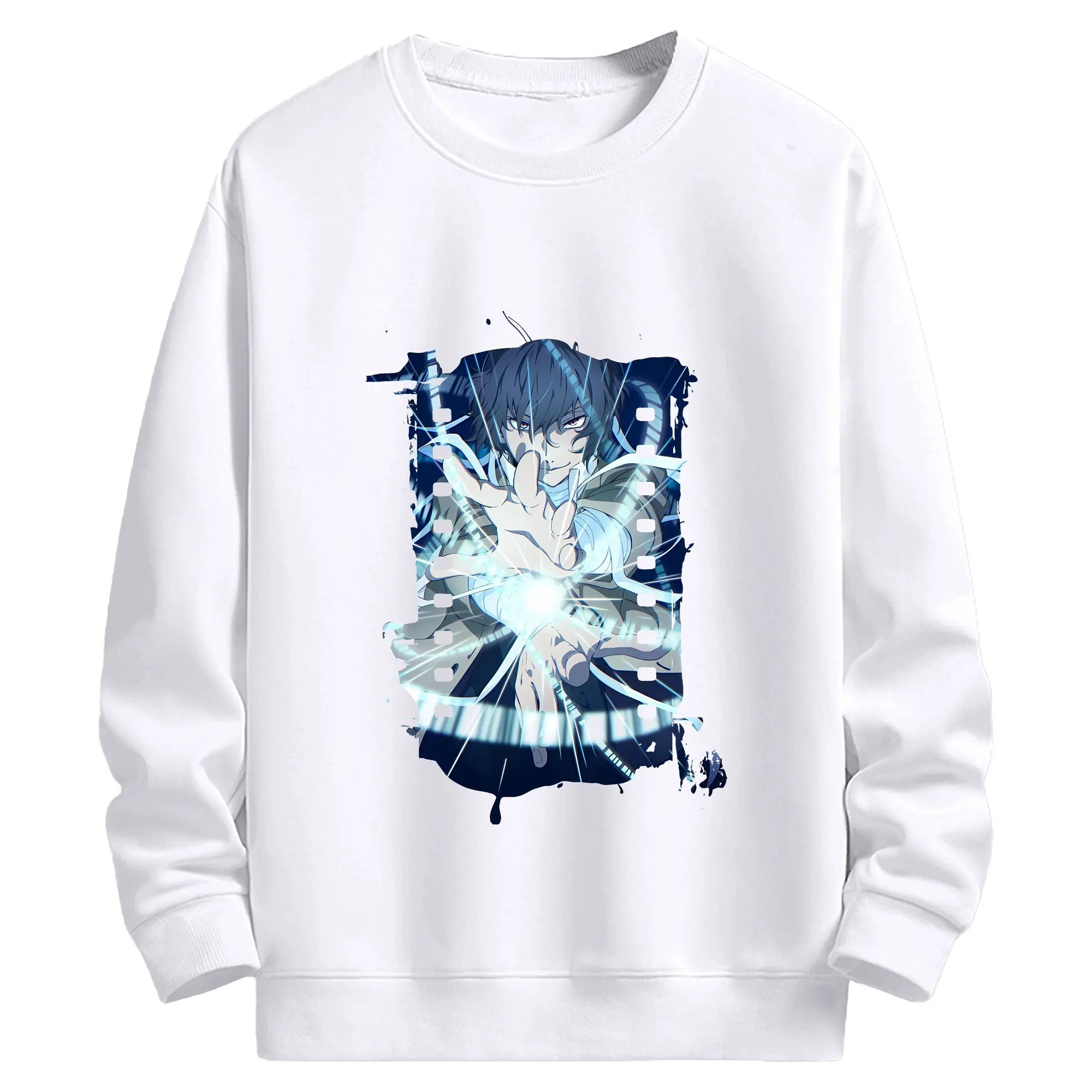 文豪ストレイドッグス グッズ,太宰治 - 高品質 クルーネック スウェット ・ コットン59％ ポリエステル41％ ・ ユニセックス 長袖 トレーナー ・ カジュアル デイリー スポーツ 散歩用