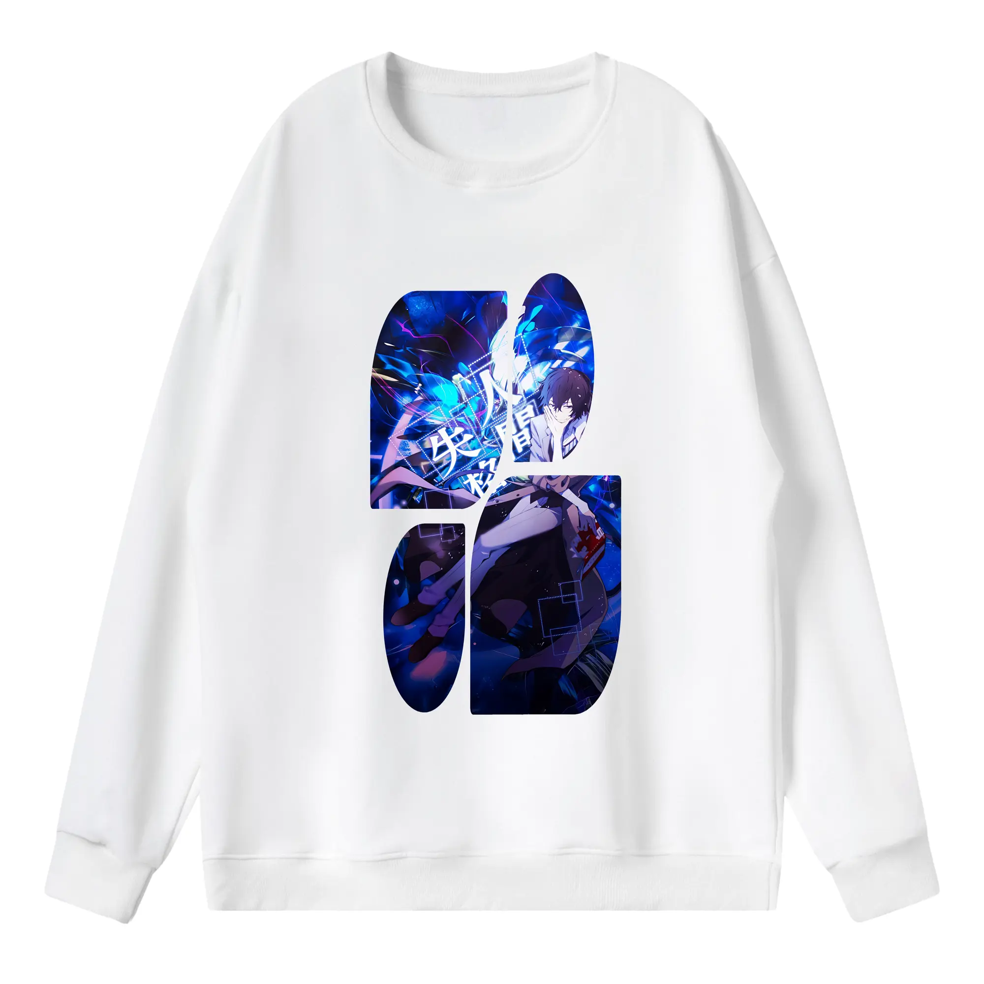 文豪ストレイドッグス グッズ,太宰治 - 薄手 クルーネック スウェット 裏毛260g · ポリエステル 春秋向け カジュアル 男女兼用 · トレーナー デイリー スポーツ 散歩に最適