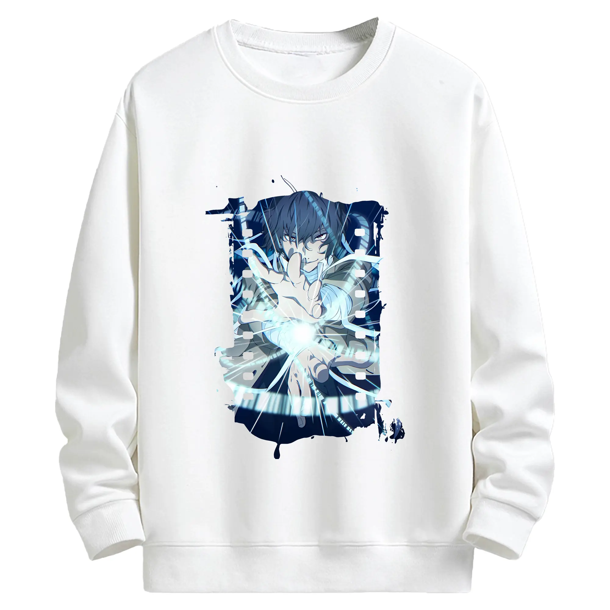 文豪ストレイドッグス グッズ,太宰治 - キッズ クルーネックスウェットシャツ ・ フロントプリント ・ 綿80％ ポリエステル20％ ・ 快適 通学 スポーツ 日常使い お散歩用