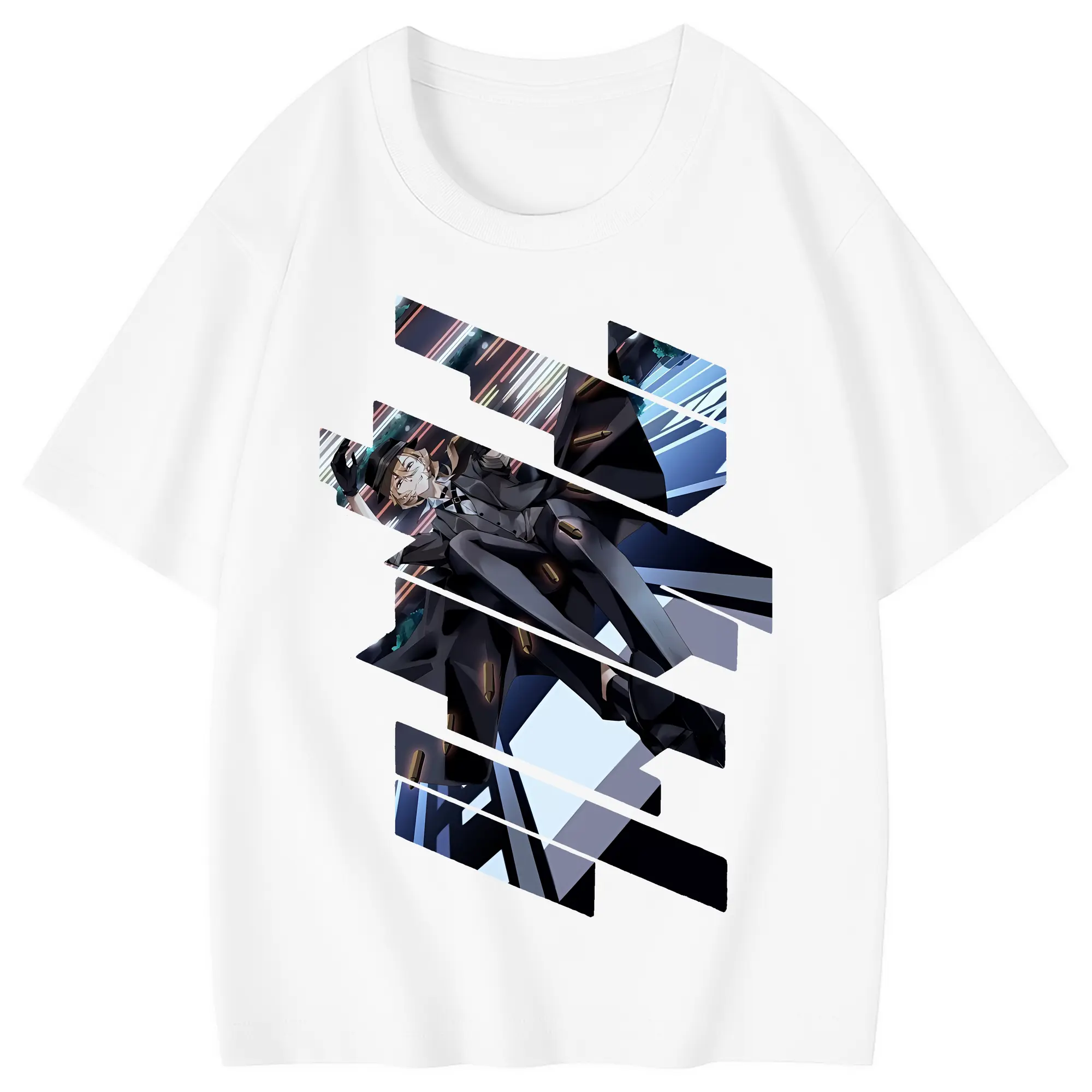 文豪ストレイドッグス グッズ,中原中也 - 綿100％ キッズTシャツ ・ フロントプリント ・ 快適 通気性 ・ スポーツ カジュアル 散歩用