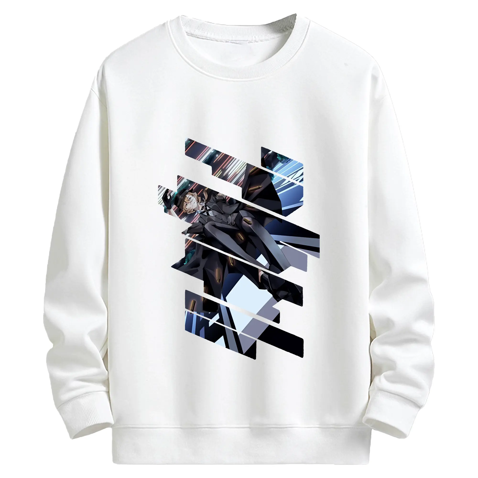 文豪ストレイドッグス グッズ,中原中也 - キッズ クルーネックスウェットシャツ ・ フロントプリント ・ 綿80％ ポリエステル20％ ・ 快適 通学 スポーツ 日常使い お散歩用