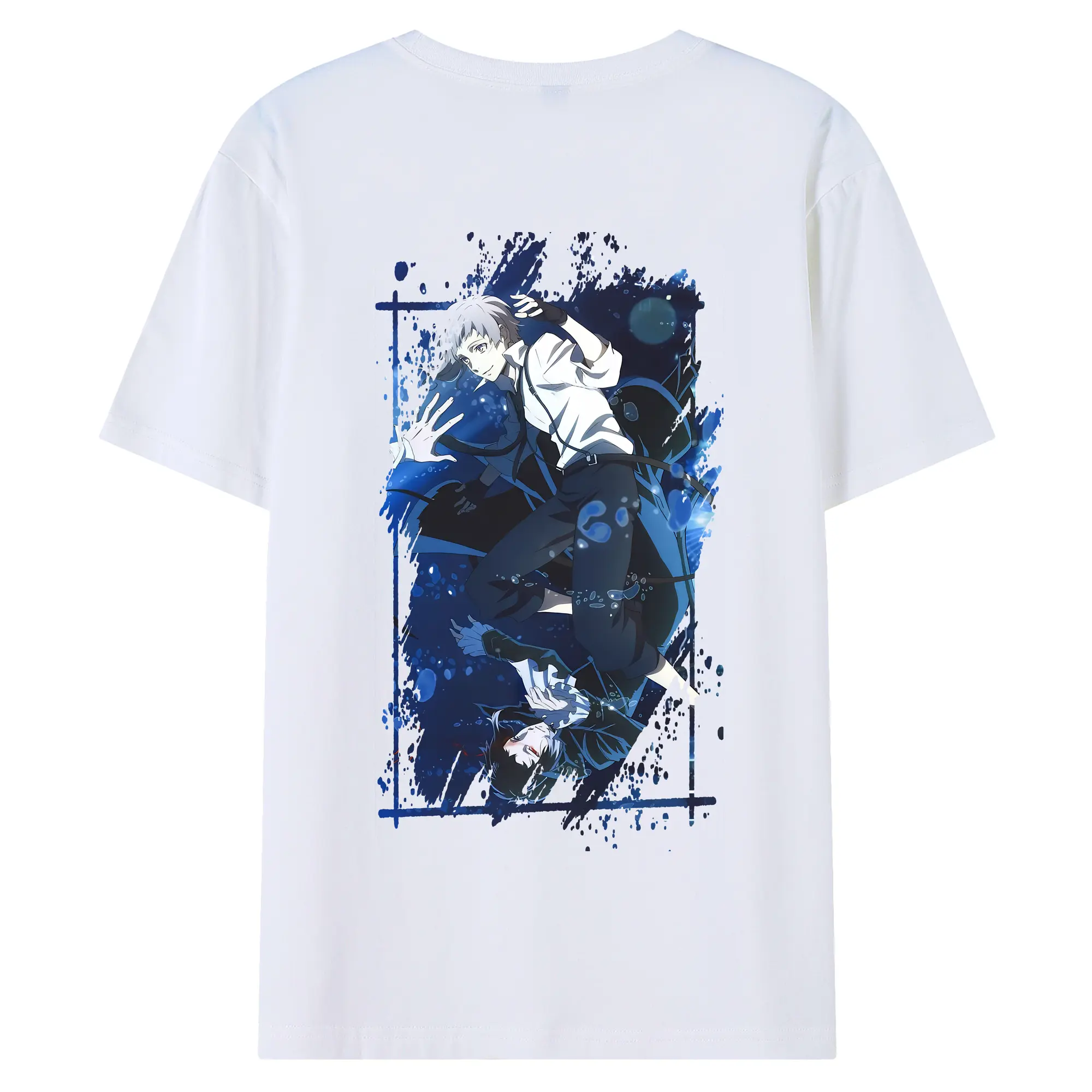 文豪ストレイドッグス グッズ,中島敦 - 綿100％ 半袖Tシャツ ・ バックプリント ・ 快適 通気性 ・ 日常使い 散歩 スポーツ用