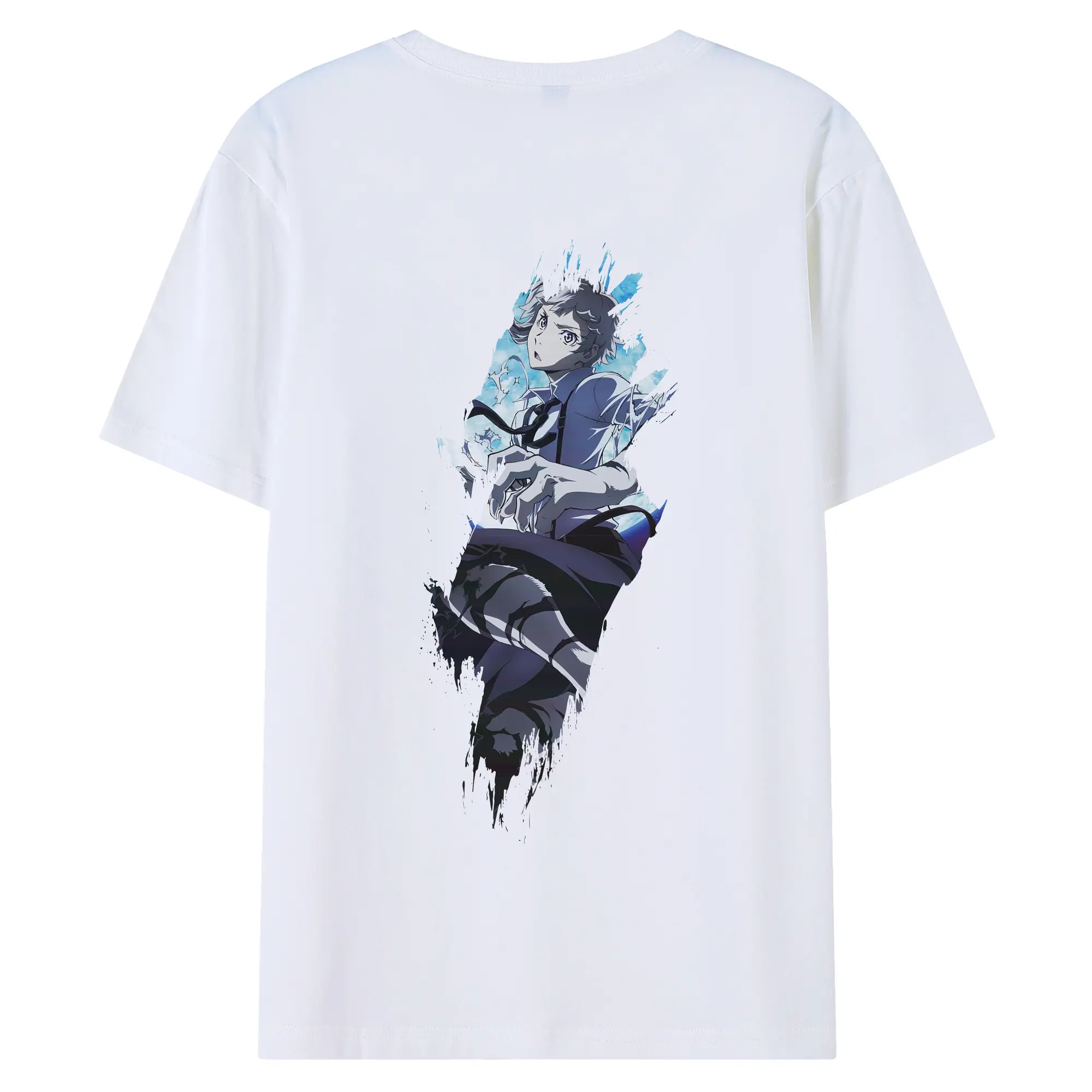 文豪ストレイドッグス グッズ,中島敦 - 綿100％ 半袖Tシャツ ・ バックプリント ・ 快適 通気性 ・ 日常使い 散歩 スポーツ用