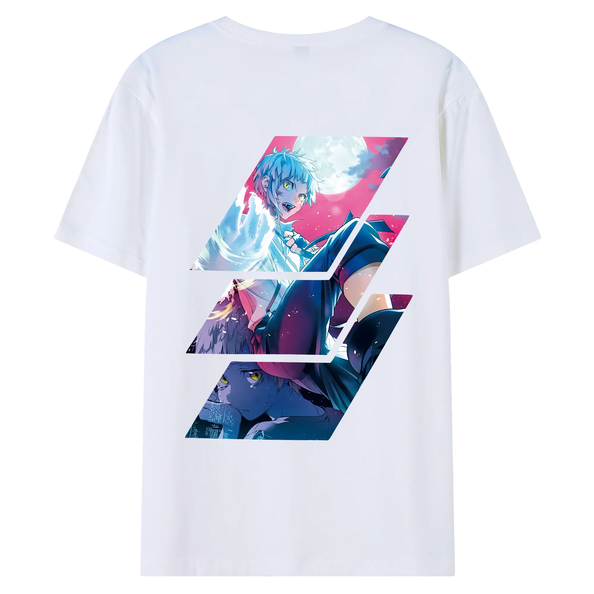 文豪ストレイドッグス グッズ,中島敦 - 綿100％ 半袖Tシャツ ・ バックプリント ・ 快適 通気性 ・ 日常使い 散歩 スポーツ用