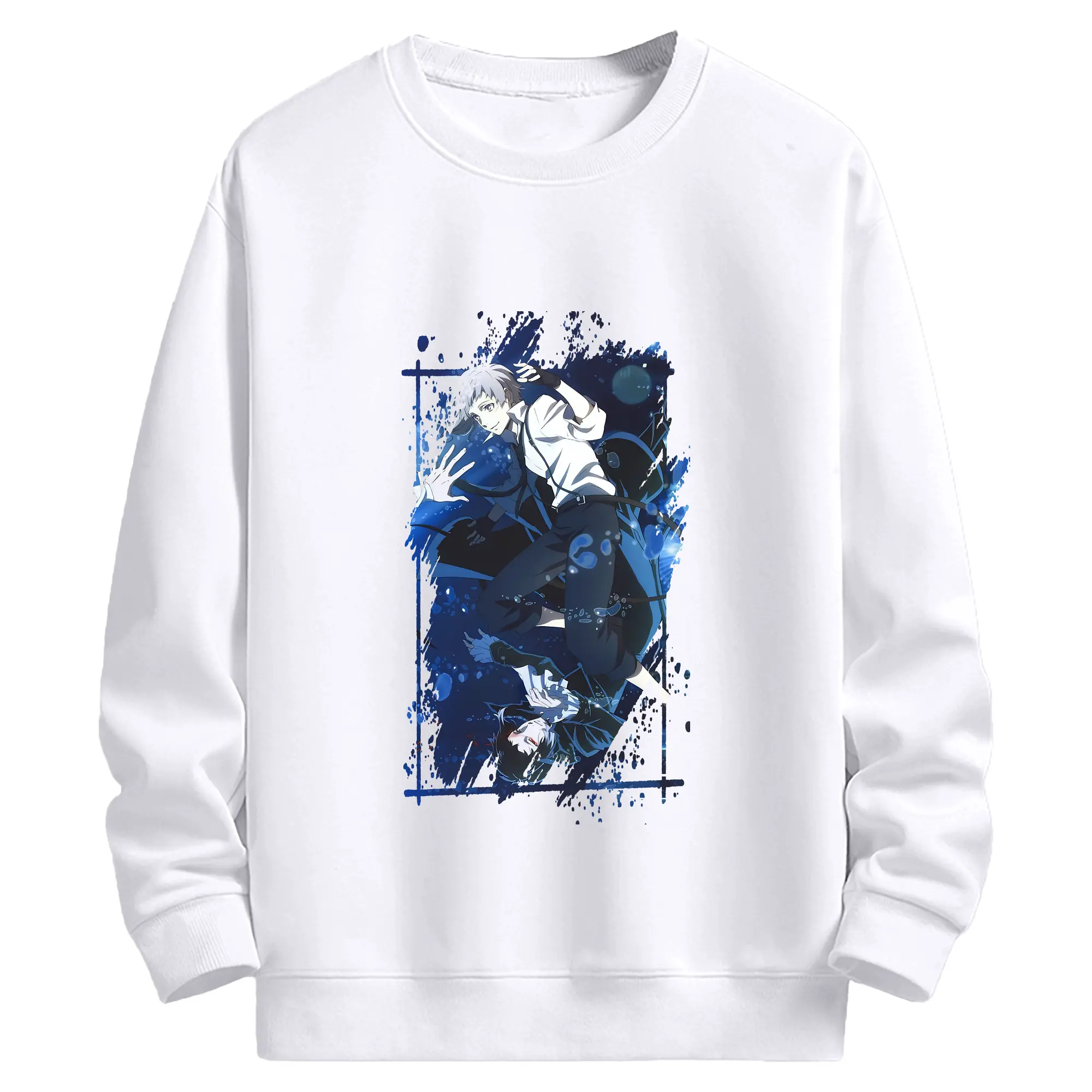 文豪ストレイドッグス グッズ,中島敦 - 高品質 クルーネック スウェット ・ コットン59％ ポリエステル41％ ・ ユニセックス 長袖 トレーナー ・ カジュアル デイリー スポーツ 散歩用