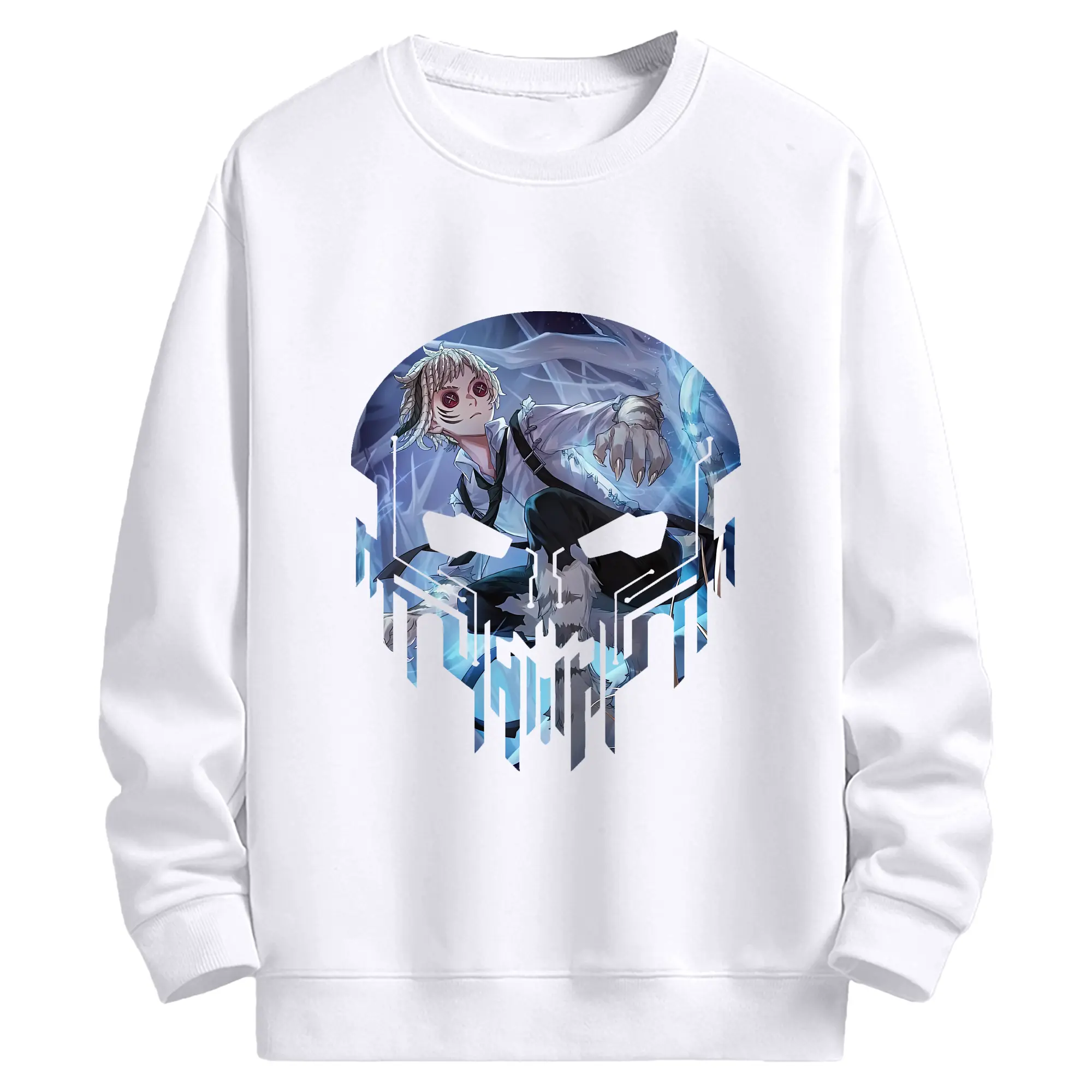 文豪ストレイドッグス グッズ,中島敦 - 高品質 クルーネック スウェット ・ コットン59％ ポリエステル41％ ・ ユニセックス 長袖 トレーナー ・ カジュアル デイリー スポーツ 散歩用