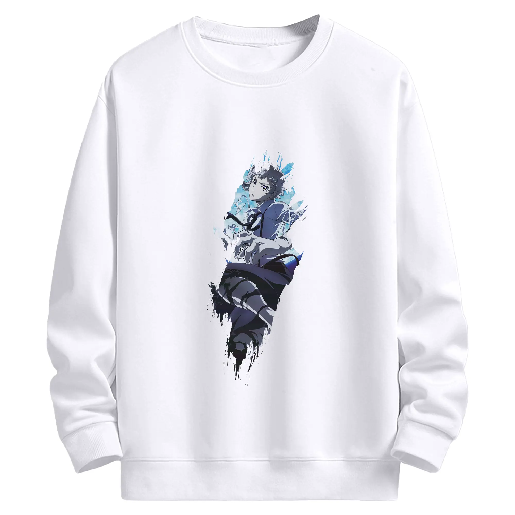 文豪ストレイドッグス グッズ,中島敦 - 高品質 クルーネック スウェット ・ コットン59％ ポリエステル41％ ・ ユニセックス 長袖 トレーナー ・ カジュアル デイリー スポーツ 散歩用