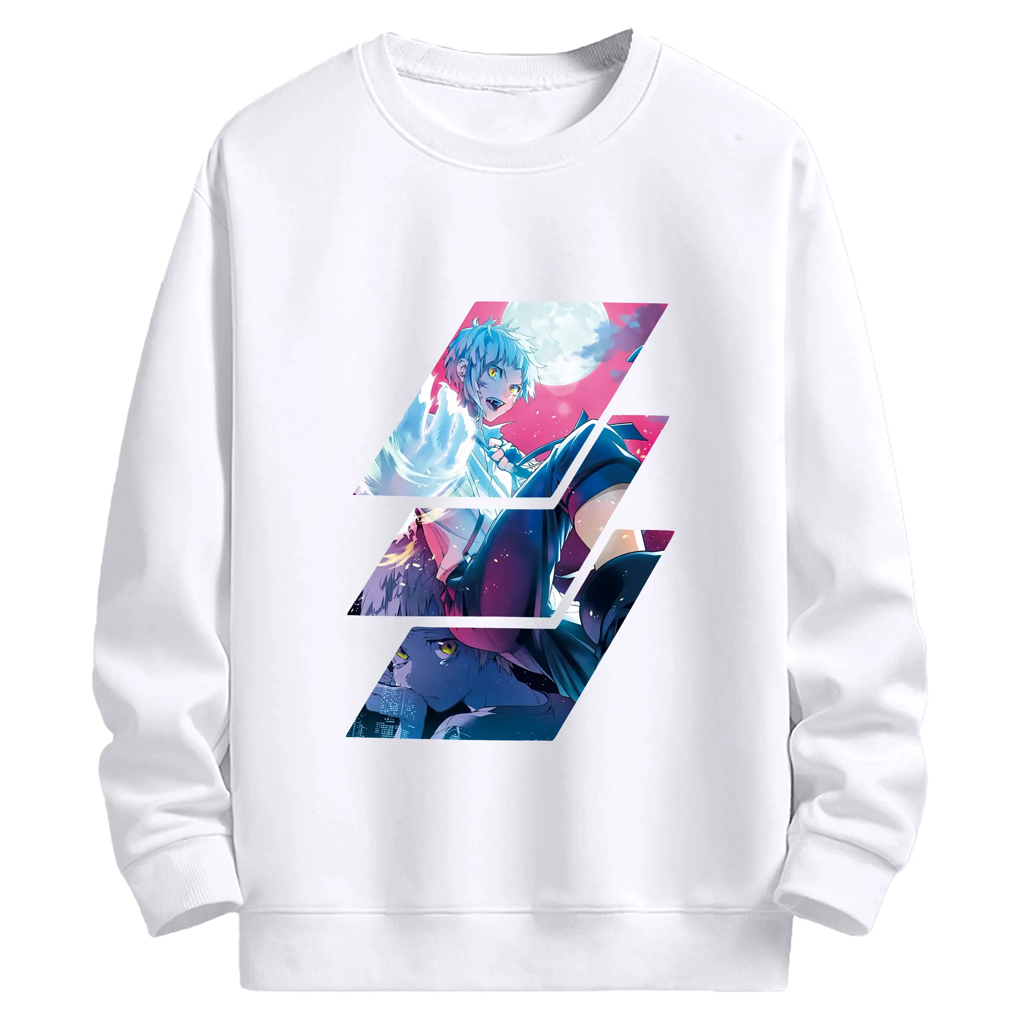 文豪ストレイドッグス グッズ,中島敦 - 高品質 クルーネック スウェット ・ コットン59％ ポリエステル41％ ・ ユニセックス 長袖 トレーナー ・ カジュアル デイリー スポーツ 散歩用