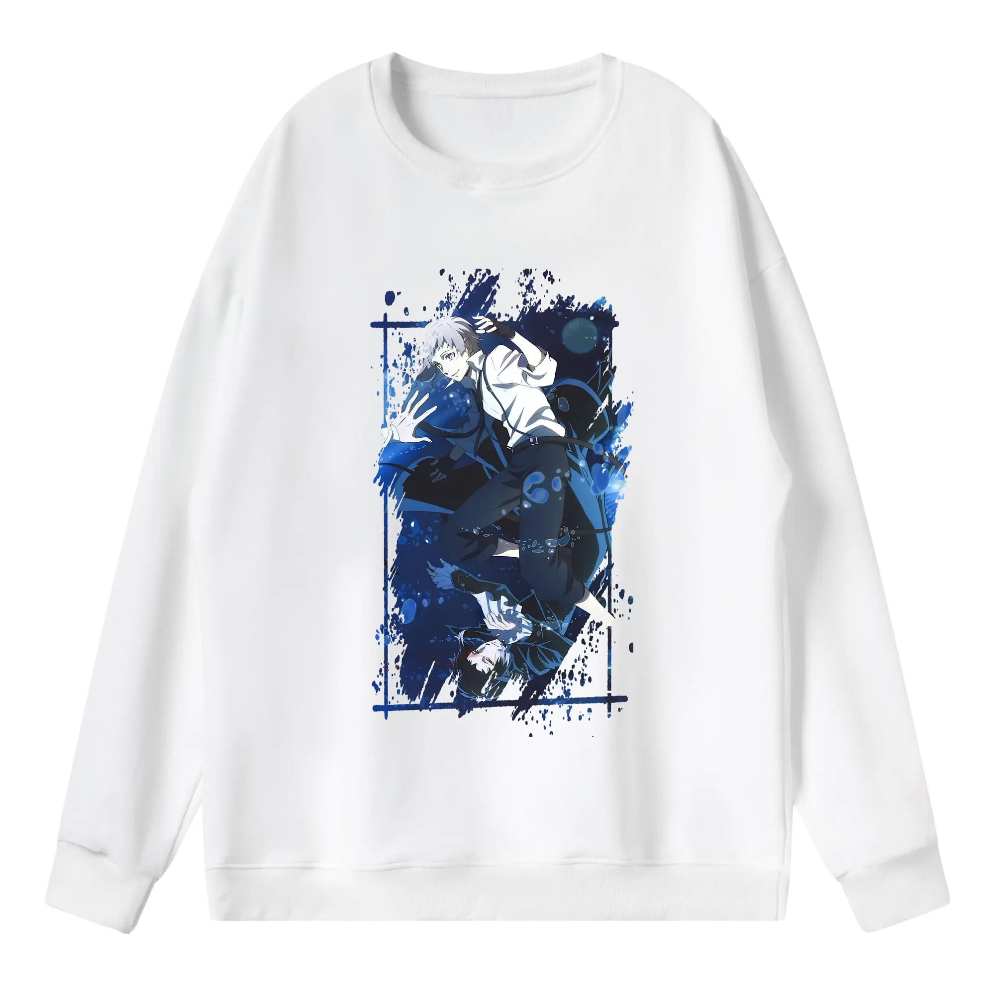 文豪ストレイドッグス グッズ,中島敦 - 薄手 クルーネック スウェット 裏毛260g · ポリエステル 春秋向け カジュアル 男女兼用 · トレーナー デイリー スポーツ 散歩に最適