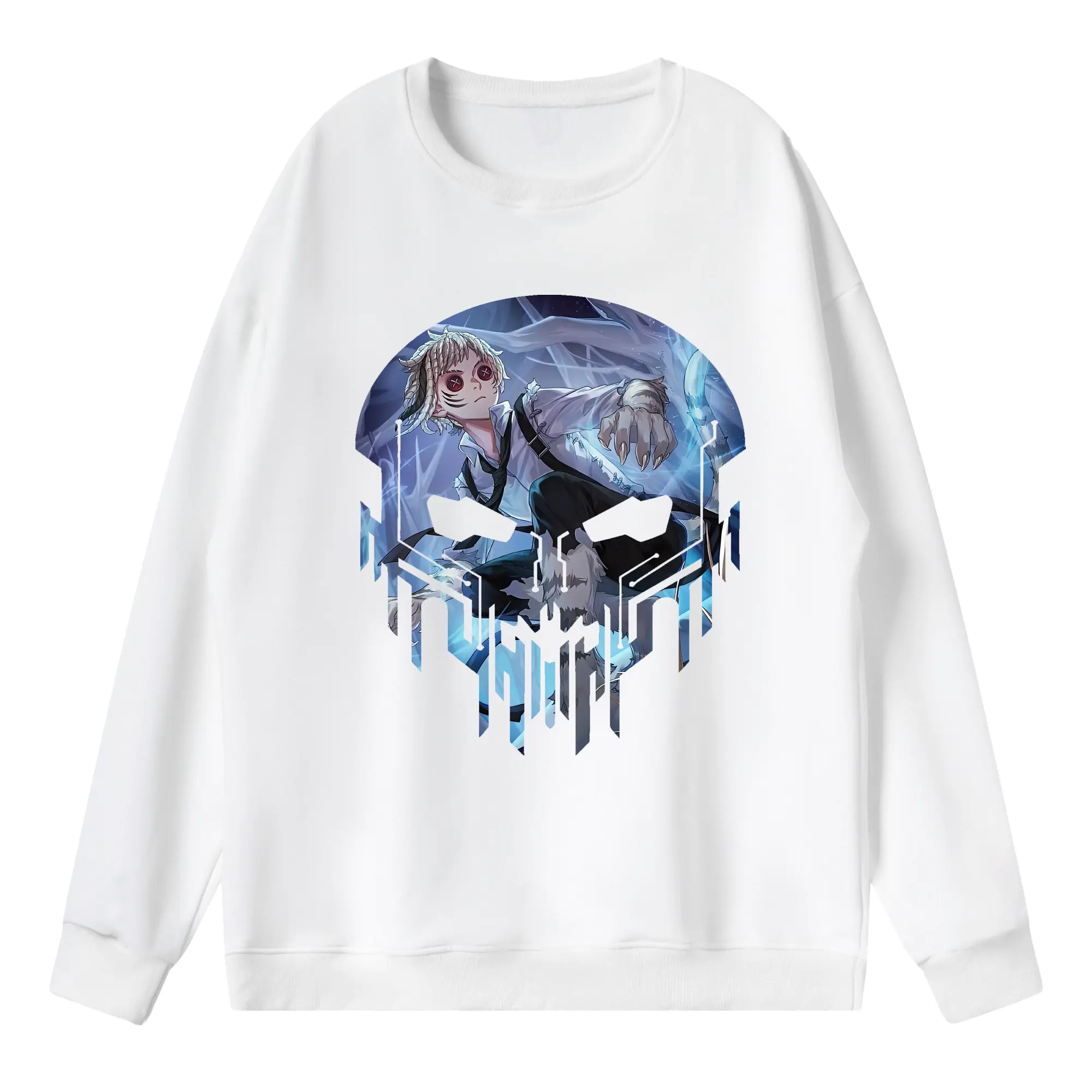 文豪ストレイドッグス グッズ,中島敦 - 薄手 クルーネック スウェット 裏毛260g · ポリエステル 春秋向け カジュアル 男女兼用 · トレーナー デイリー スポーツ 散歩に最適