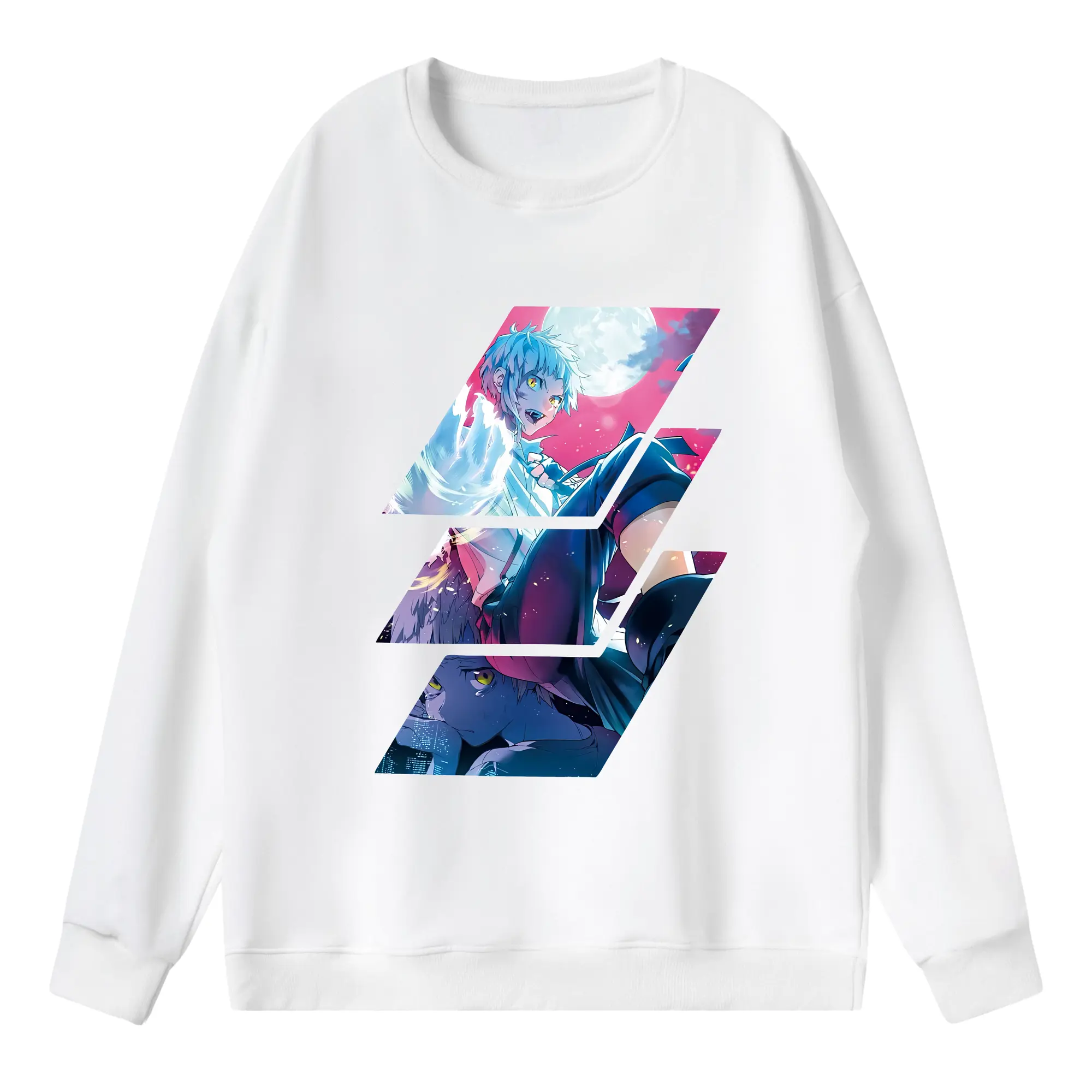 文豪ストレイドッグス グッズ,中島敦 - 薄手 クルーネック スウェット 裏毛260g · ポリエステル 春秋向け カジュアル 男女兼用 · トレーナー デイリー スポーツ 散歩に最適