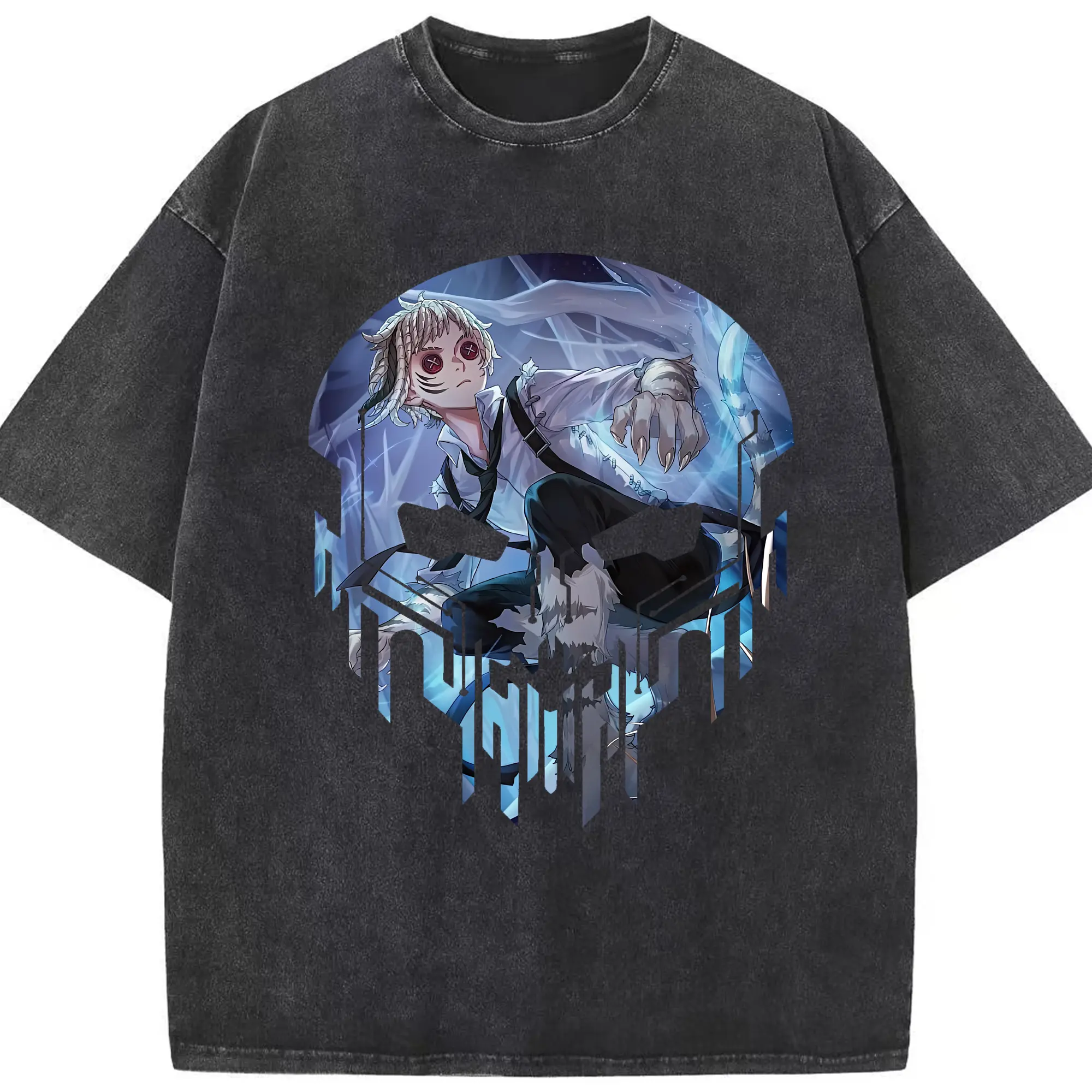 文豪ストレイドッグス グッズ,中島敦 - 綿100％ ヴィンテージ風 半袖Tシャツ ・ フロントプリント ・ 柔らか肌触り ・ 通気性 快適 ・ スポーツ カジュアル 外出用