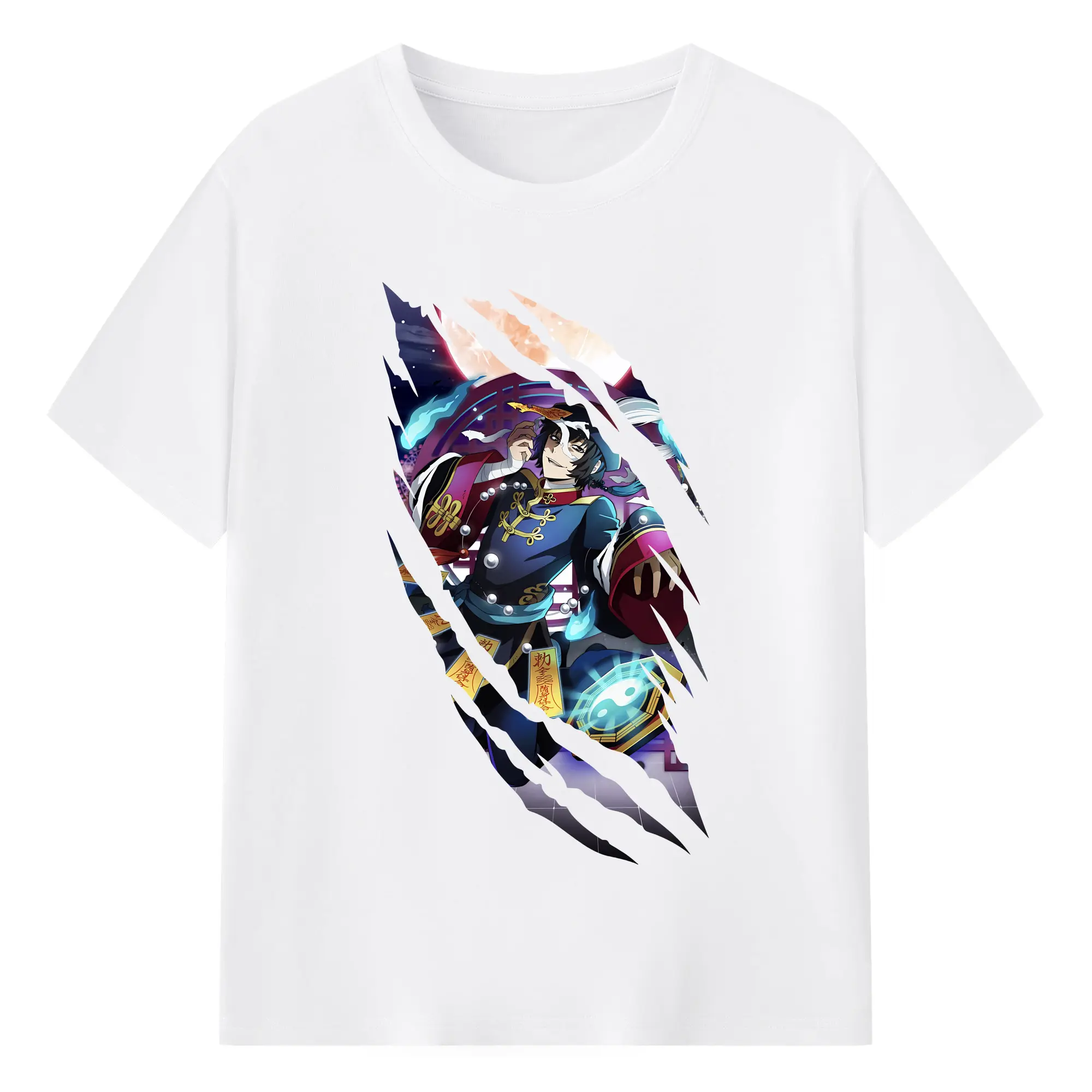 文豪ストレイドッグス グッズ,芥川龍之介 - 綿100％ 半袖Tシャツ ・ フロントプリント ・ 快適 通気性 ・ 日常使い 散歩 スポーツ用