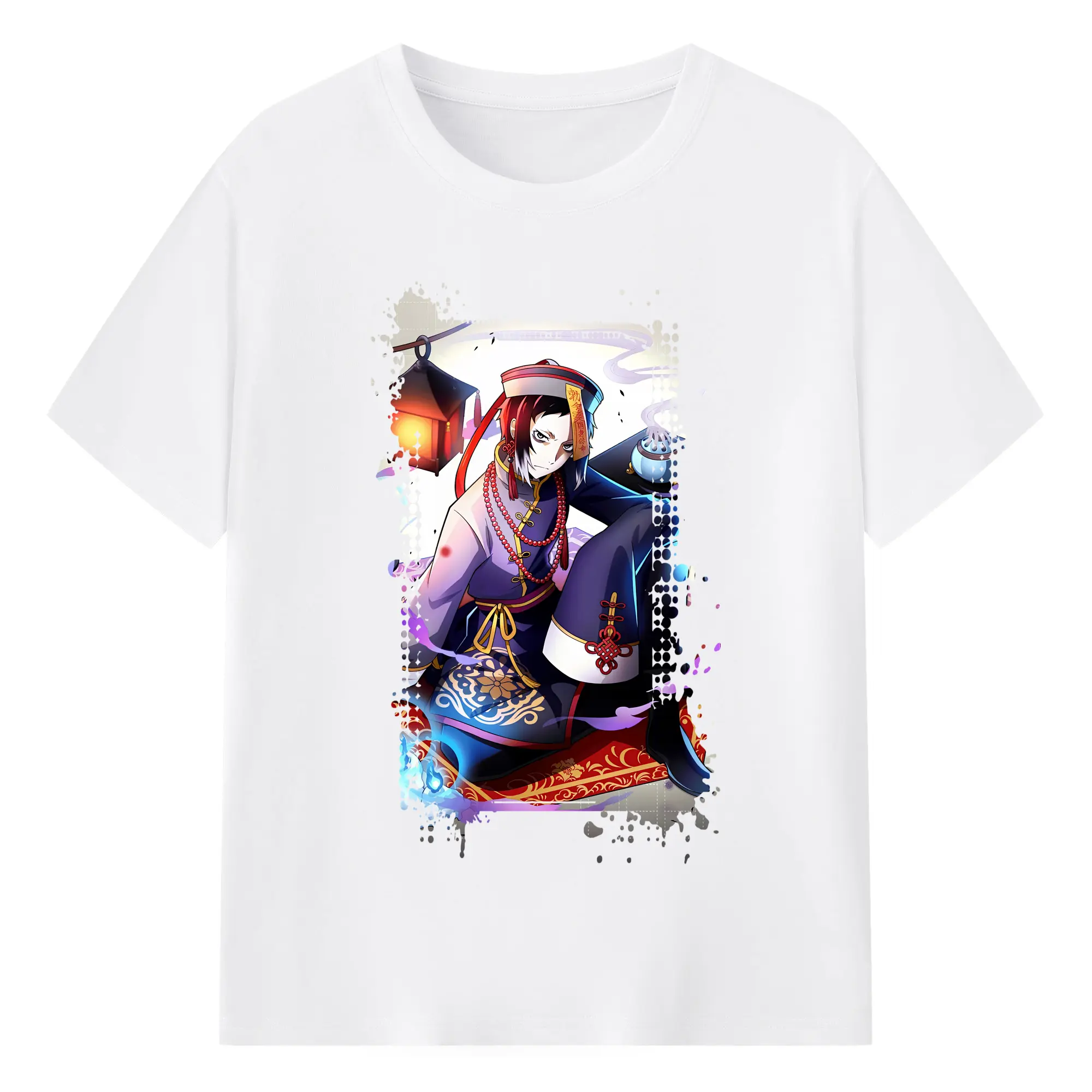 文豪ストレイドッグス グッズ,芥川龍之介 - 綿100％ 半袖Tシャツ ・ フロントプリント ・ 快適 通気性 ・ 日常使い 散歩 スポーツ用