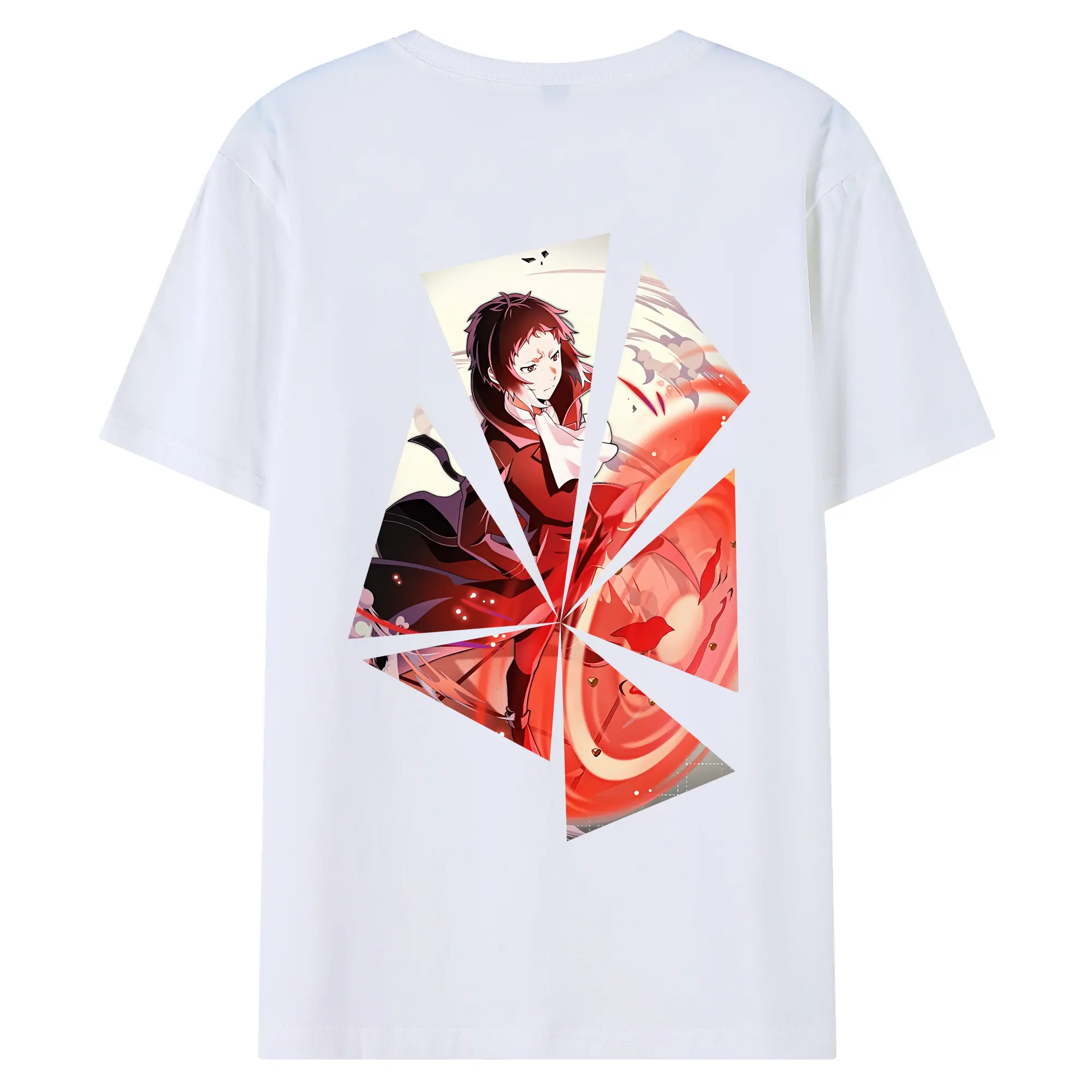 文豪ストレイドッグス グッズ,芥川龍之介 - 綿100％ 半袖Tシャツ ・ バックプリント ・ 快適 通気性 ・ 日常使い 散歩 スポーツ用