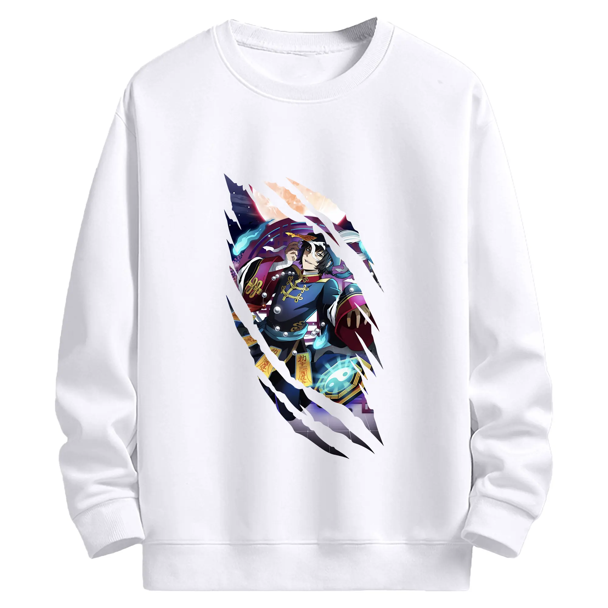 文豪ストレイドッグス グッズ,芥川龍之介 - 高品質 クルーネック スウェット ・ コットン59％ ポリエステル41％ ・ ユニセックス 長袖 トレーナー ・ カジュアル デイリー スポーツ 散歩用