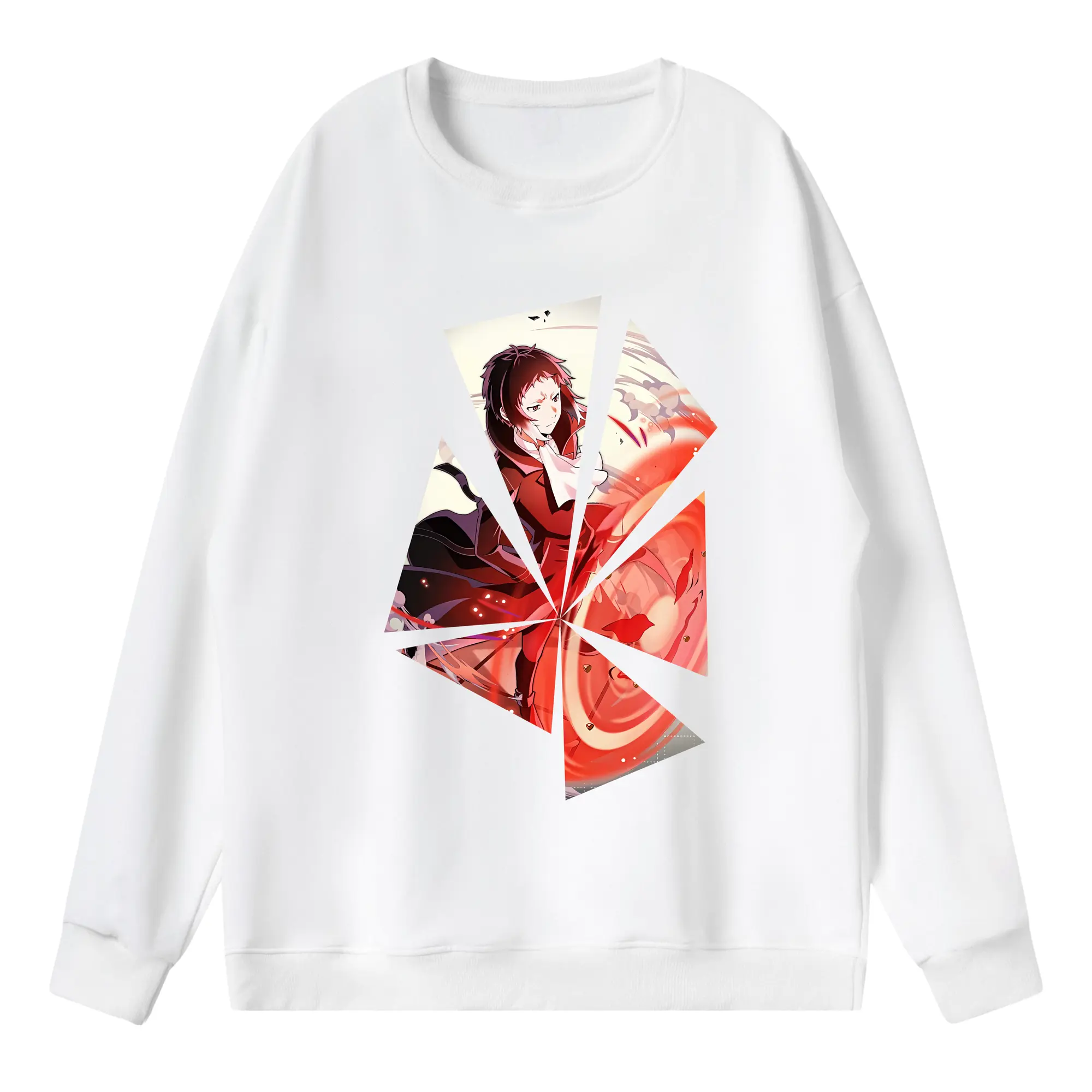 文豪ストレイドッグス グッズ,芥川龍之介 - 薄手 クルーネック スウェット 裏毛260g · ポリエステル 春秋向け カジュアル 男女兼用 · トレーナー デイリー スポーツ 散歩に最適