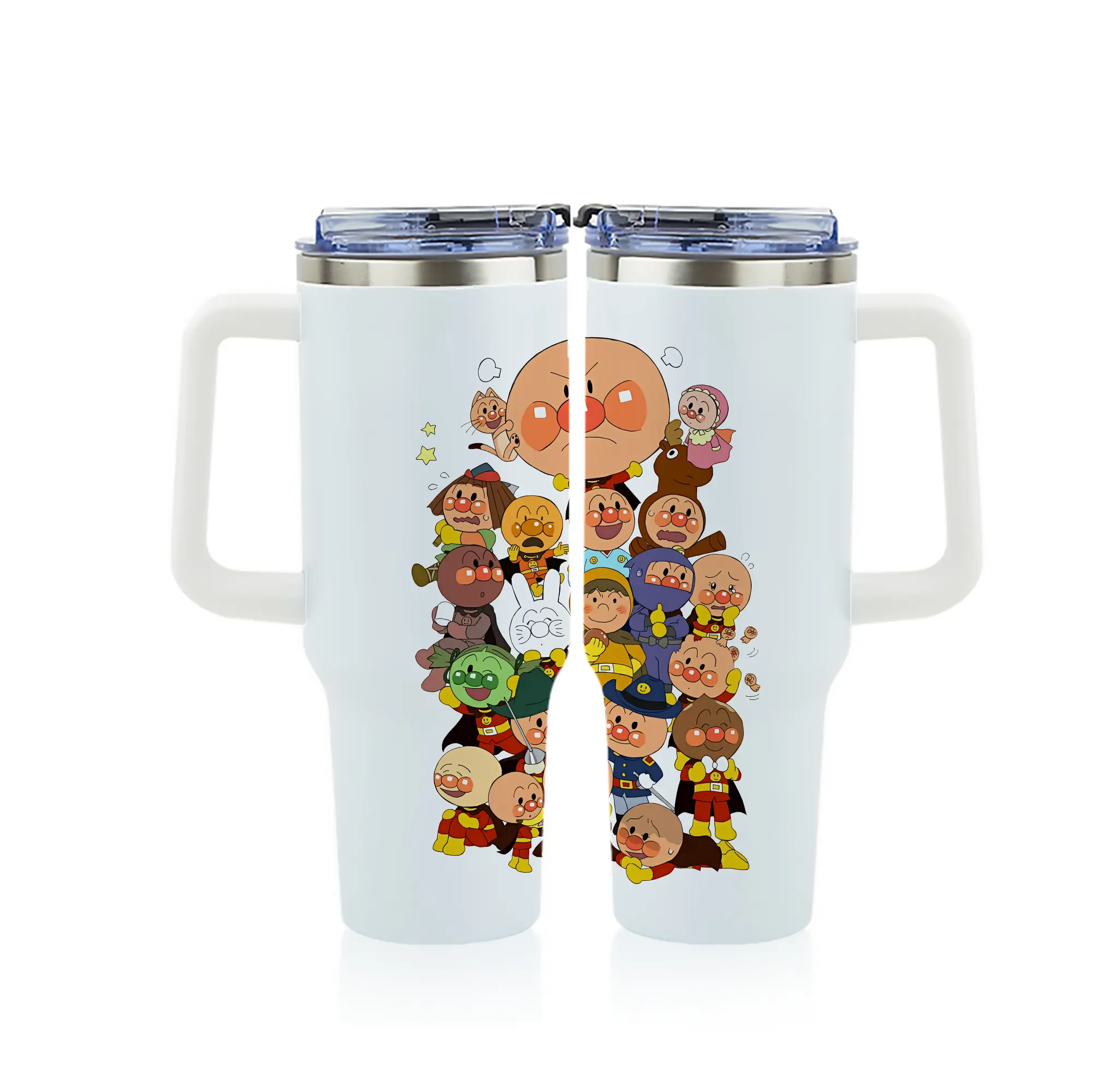 アンパンマン グッズ,アンパンマン - 1200mL フルプリント車用タンブラー ・ 304ステンレス 内側 ・ 201ステンレス 外側 ・ 保温 保冷 ・ 通勤 ドライブ アウトドア用