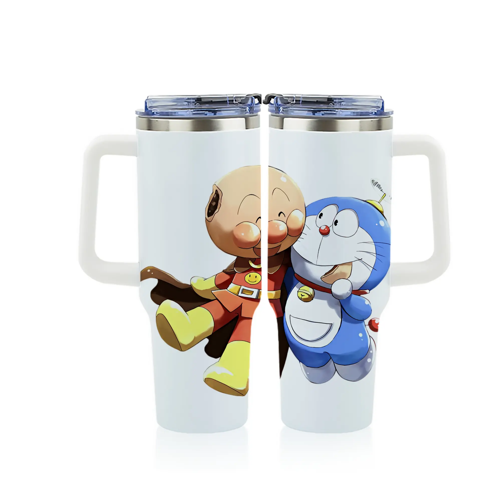 アンパンマン グッズ,アンパンマン - 1200mL フルプリント車用タンブラー ・ 304ステンレス 内側 ・ 201ステンレス 外側 ・ 保温 保冷 ・ 通勤 ドライブ アウトドア用