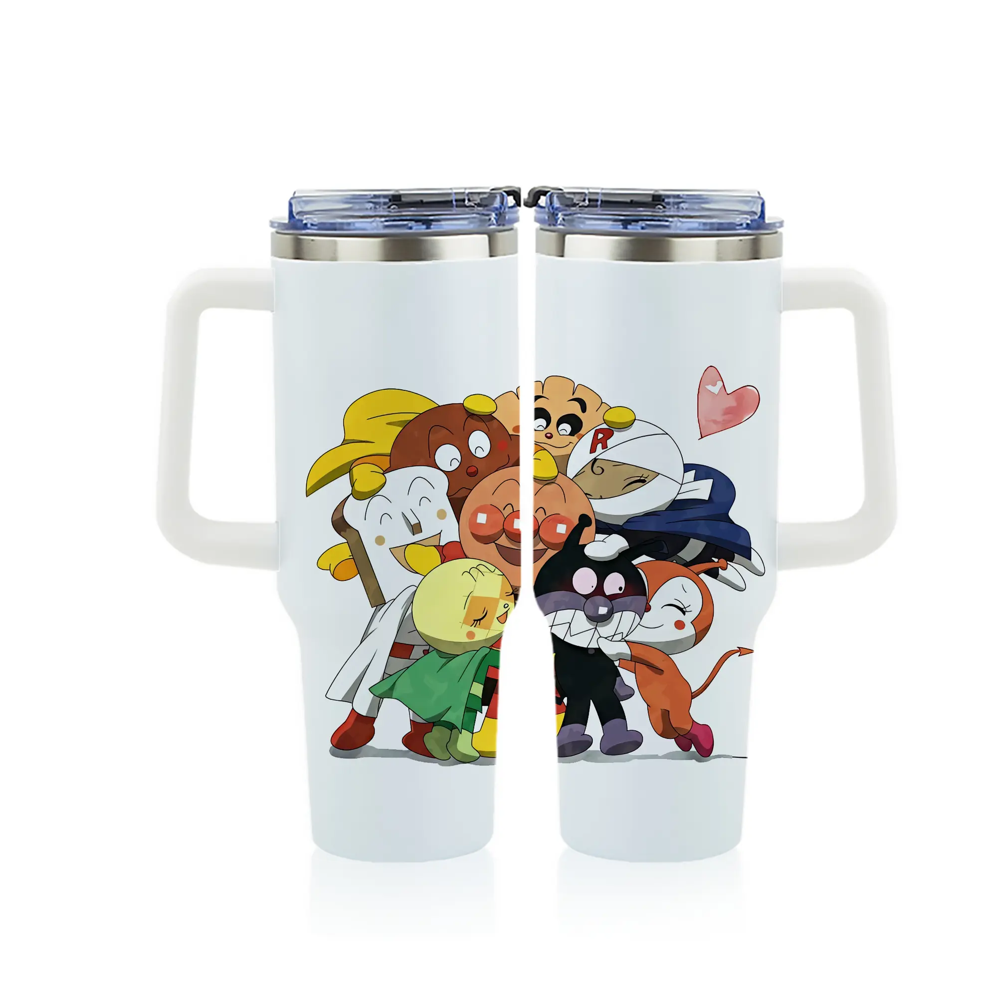 アンパンマン グッズ,アンパンマン - 1200mL フルプリント車用タンブラー ・ 304ステンレス 内側 ・ 201ステンレス 外側 ・ 保温 保冷 ・ 通勤 ドライブ アウトドア用