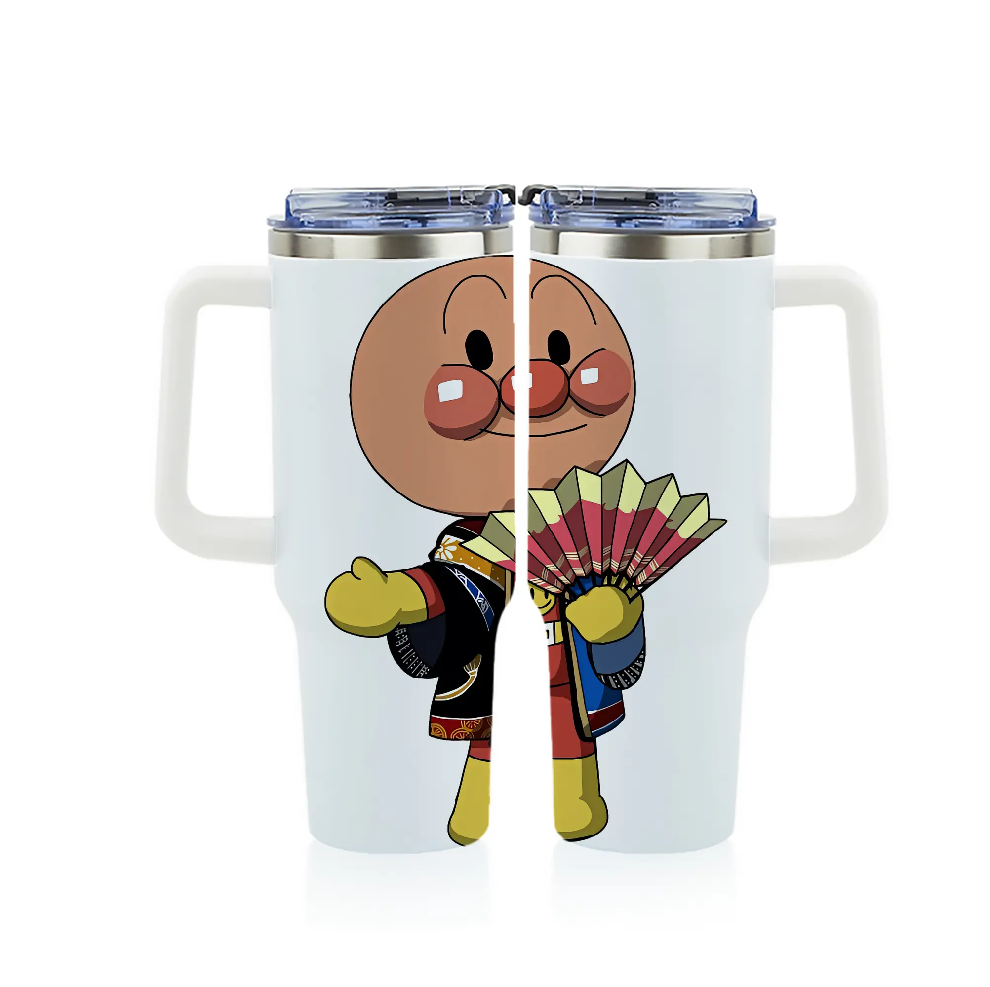 アンパンマン グッズ,アンパンマン - 1200mL フルプリント車用タンブラー ・ 304ステンレス 内側 ・ 201ステンレス 外側 ・ 保温 保冷 ・ 通勤 ドライブ アウトドア用