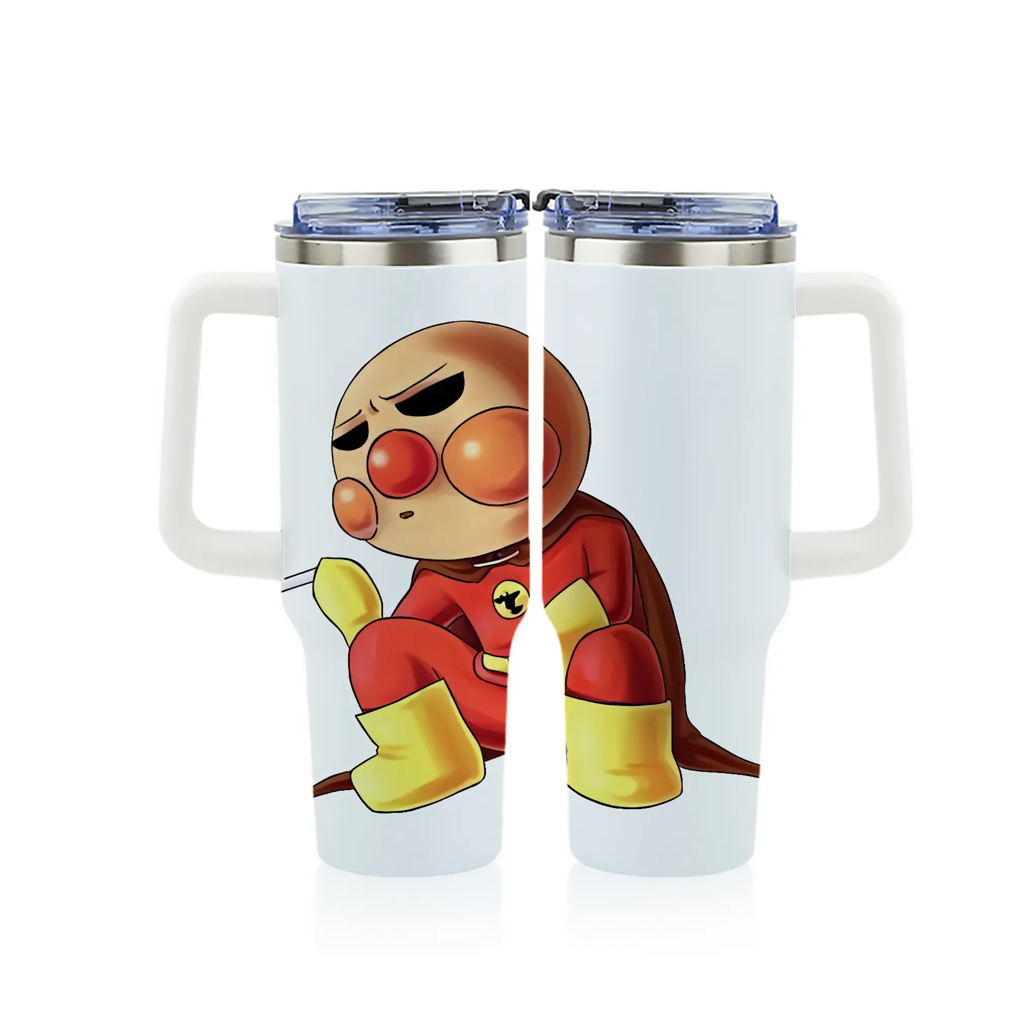 アンパンマン グッズ,アンパンマン - 1200mL フルプリント車用タンブラー ・ 304ステンレス 内側 ・ 201ステンレス 外側 ・ 保温 保冷 ・ 通勤 ドライブ アウトドア用