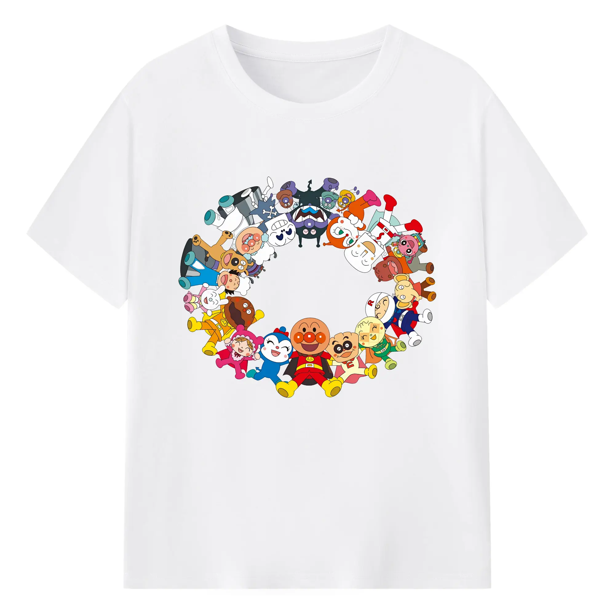 アンパンマン グッズ,アンパンマン - 綿100％ 半袖Tシャツ ・ フロントプリント ・ 快適 通気性 ・ 日常使い 散歩 スポーツ用