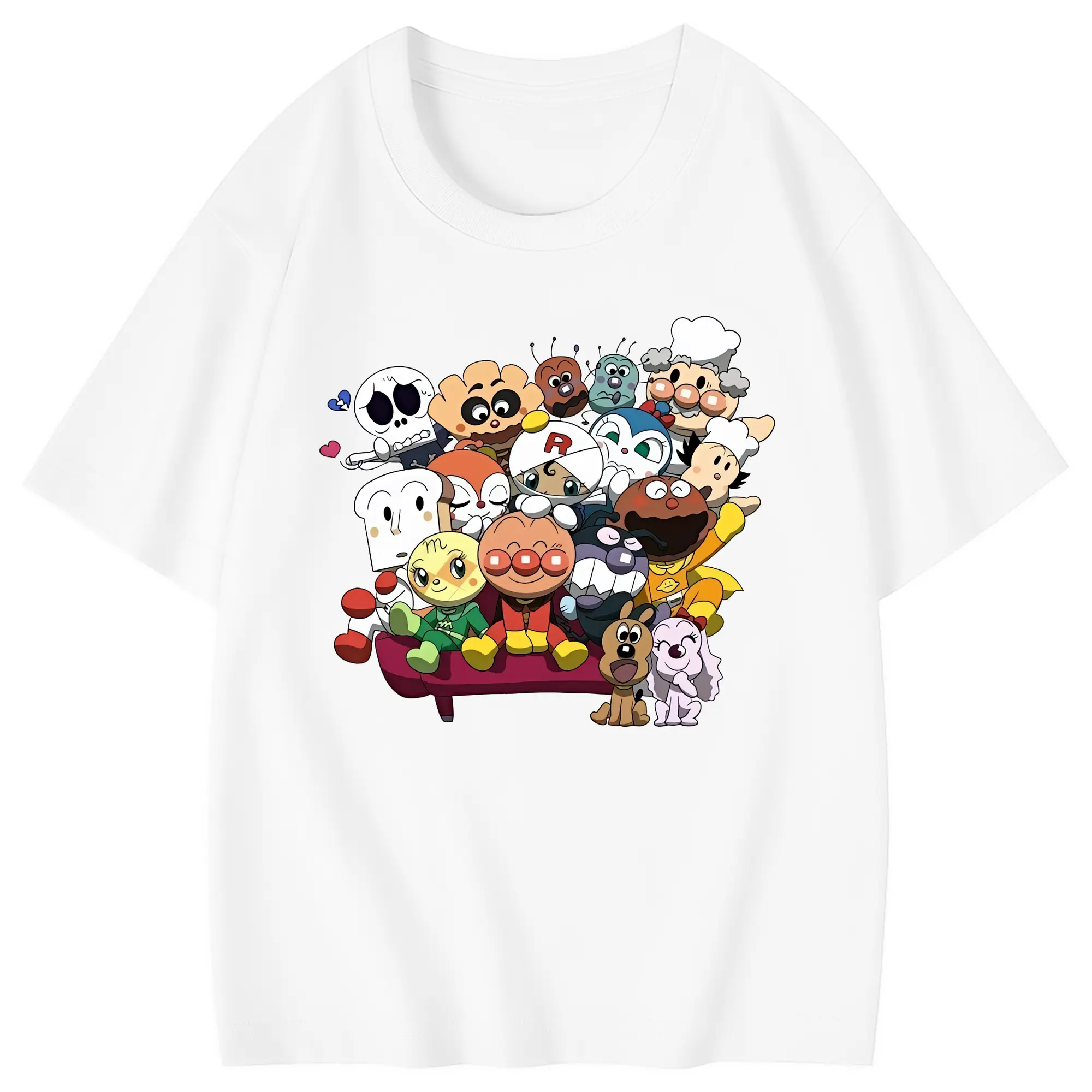 アンパンマン グッズ,アンパンマン - 綿100％ キッズTシャツ ・ フロントプリント ・ 快適 通気性 ・ スポーツ カジュアル 散歩用