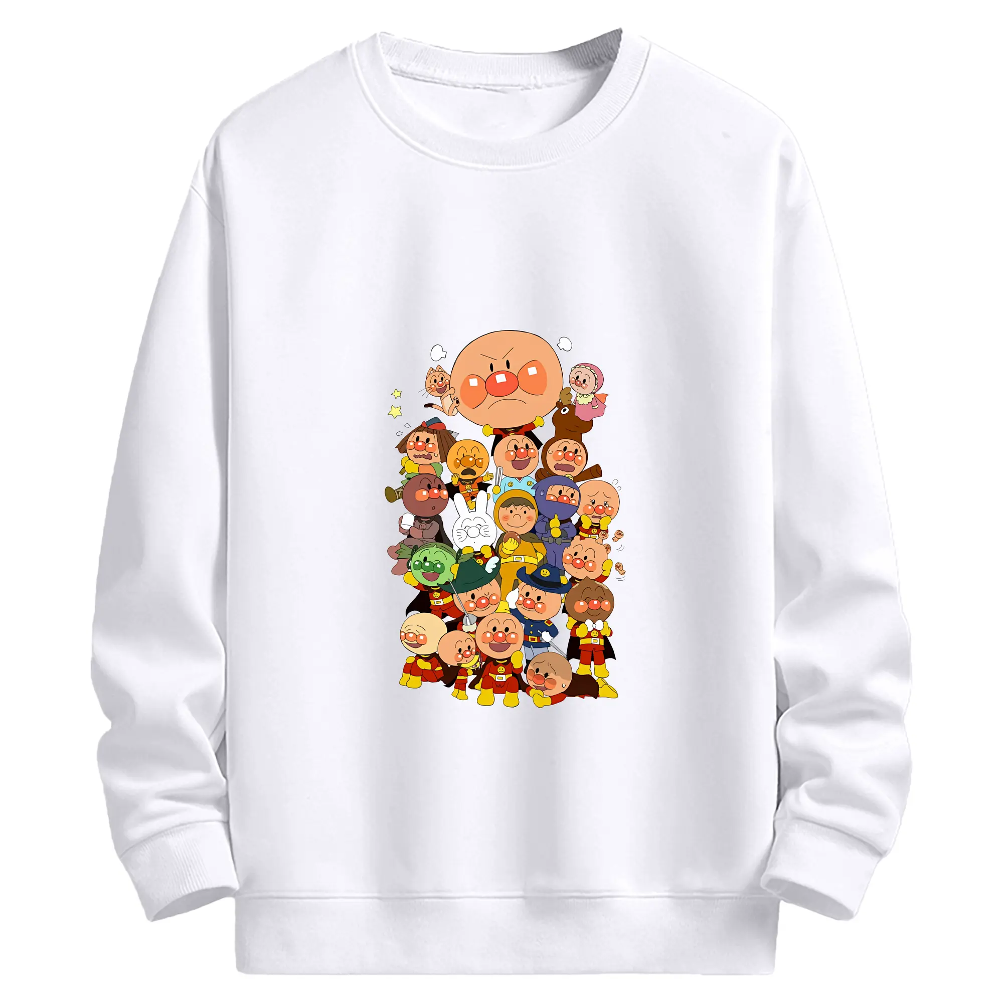 アンパンマン グッズ,アンパンマン - 高品質 クルーネック スウェット ・ コットン59％ ポリエステル41％ ・ ユニセックス 長袖 トレーナー ・ カジュアル デイリー スポーツ 散歩用