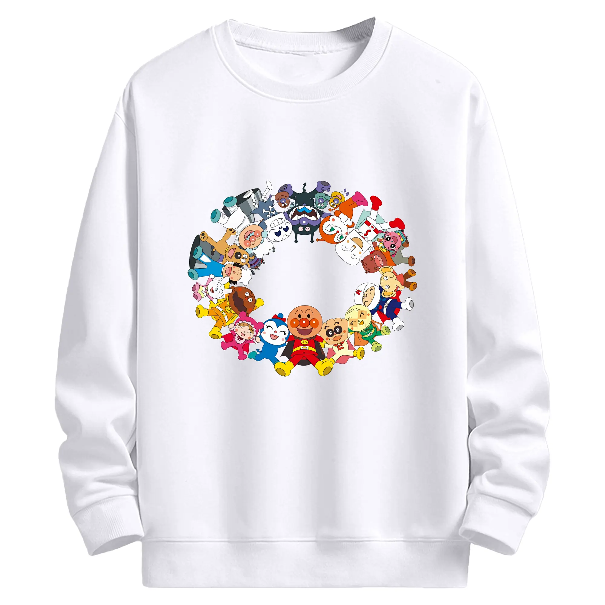 アンパンマン グッズ,アンパンマン - 高品質 クルーネック スウェット ・ コットン59％ ポリエステル41％ ・ ユニセックス 長袖 トレーナー ・ カジュアル デイリー スポーツ 散歩用