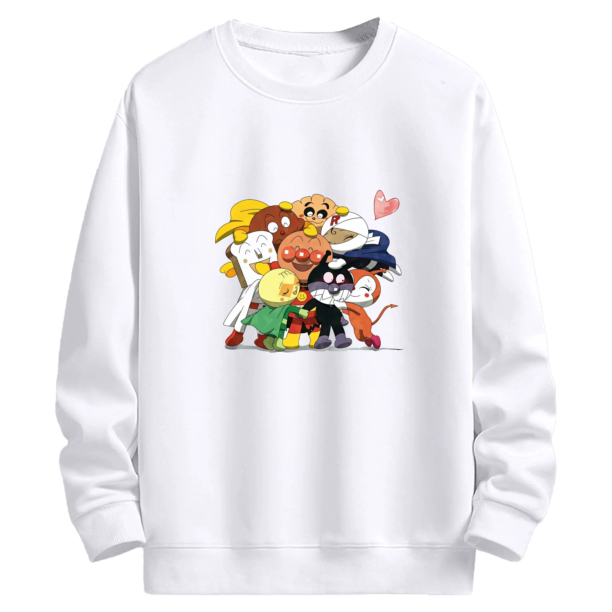 アンパンマン グッズ,アンパンマン - 高品質 クルーネック スウェット ・ コットン59％ ポリエステル41％ ・ ユニセックス 長袖 トレーナー ・ カジュアル デイリー スポーツ 散歩用