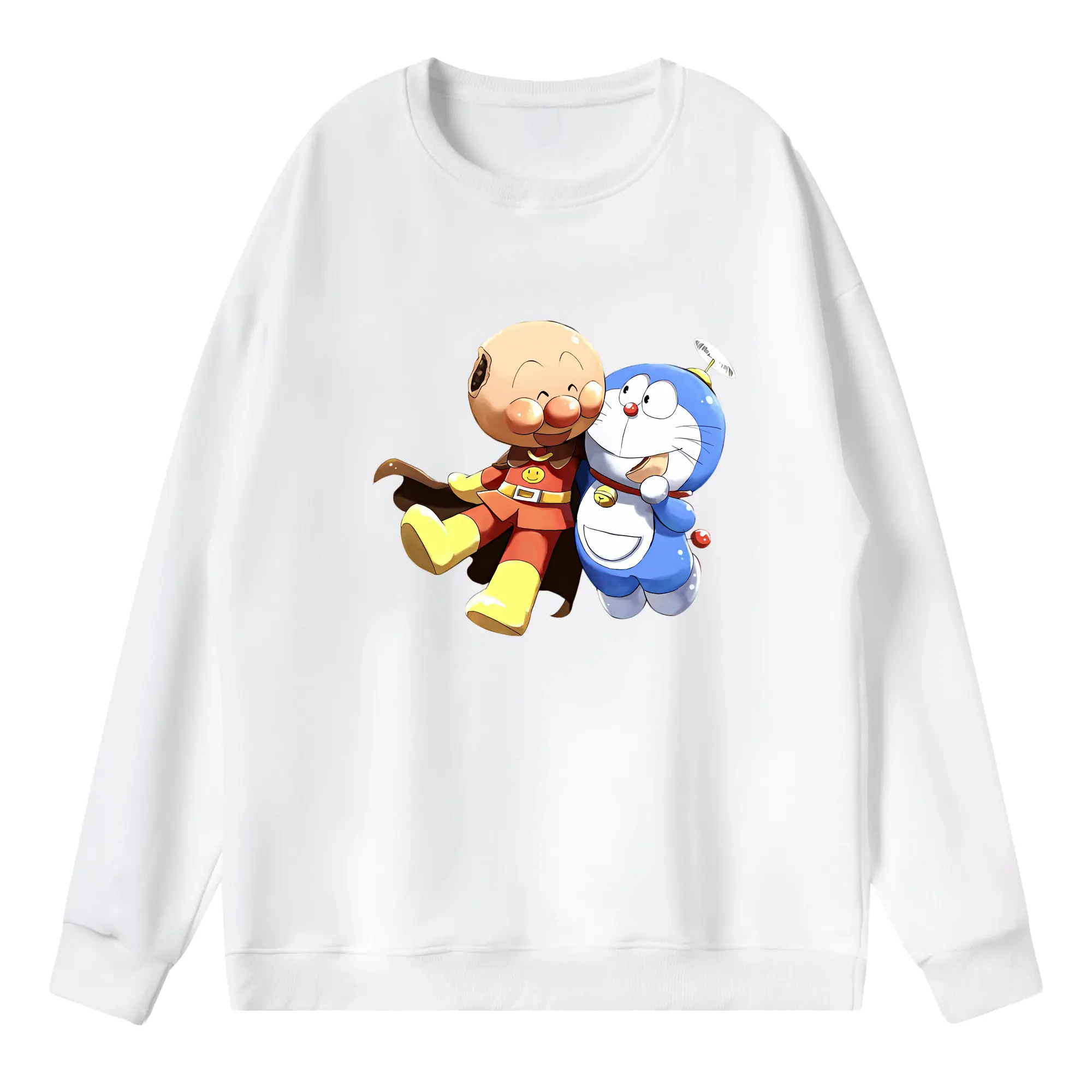 アンパンマン グッズ,アンパンマン - 薄手 クルーネック スウェット 裏毛260g · ポリエステル 春秋向け カジュアル 男女兼用 · トレーナー デイリー スポーツ 散歩に最適