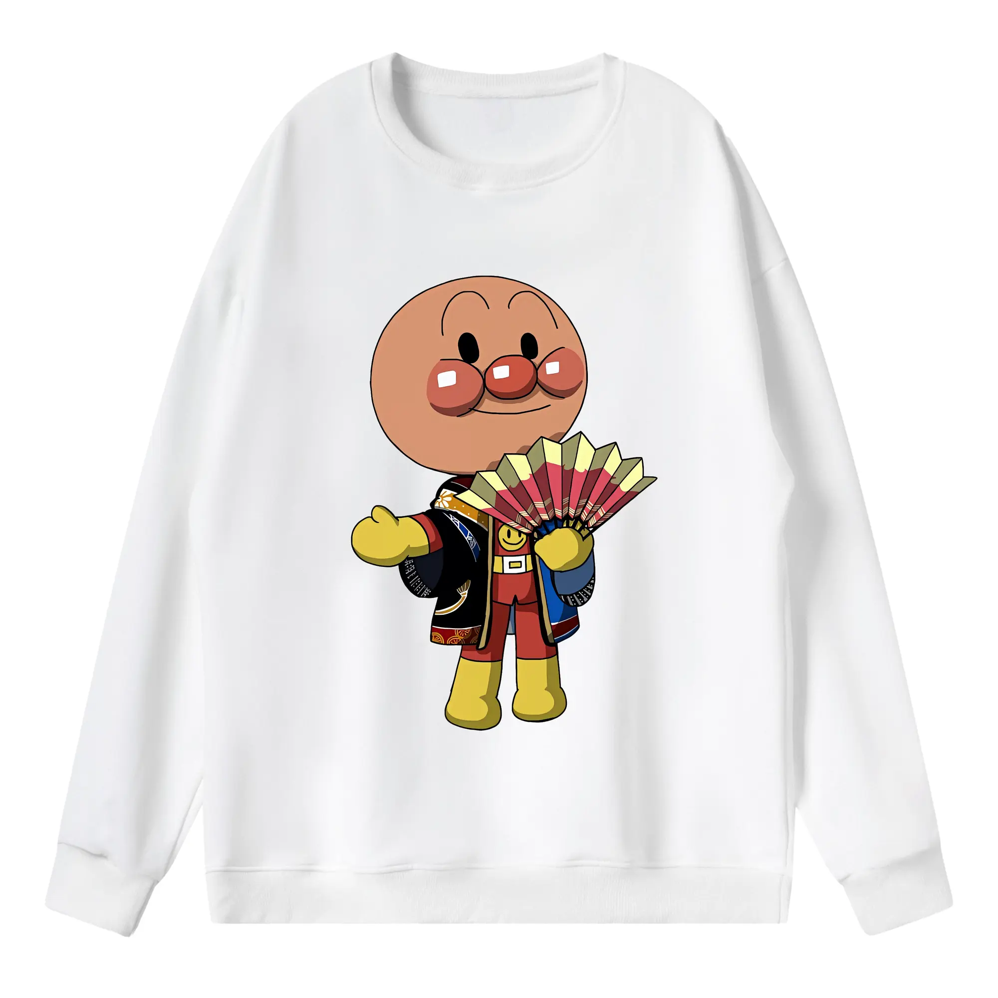 アンパンマン グッズ,アンパンマン - 薄手 クルーネック スウェット 裏毛260g · ポリエステル 春秋向け カジュアル 男女兼用 · トレーナー デイリー スポーツ 散歩に最適