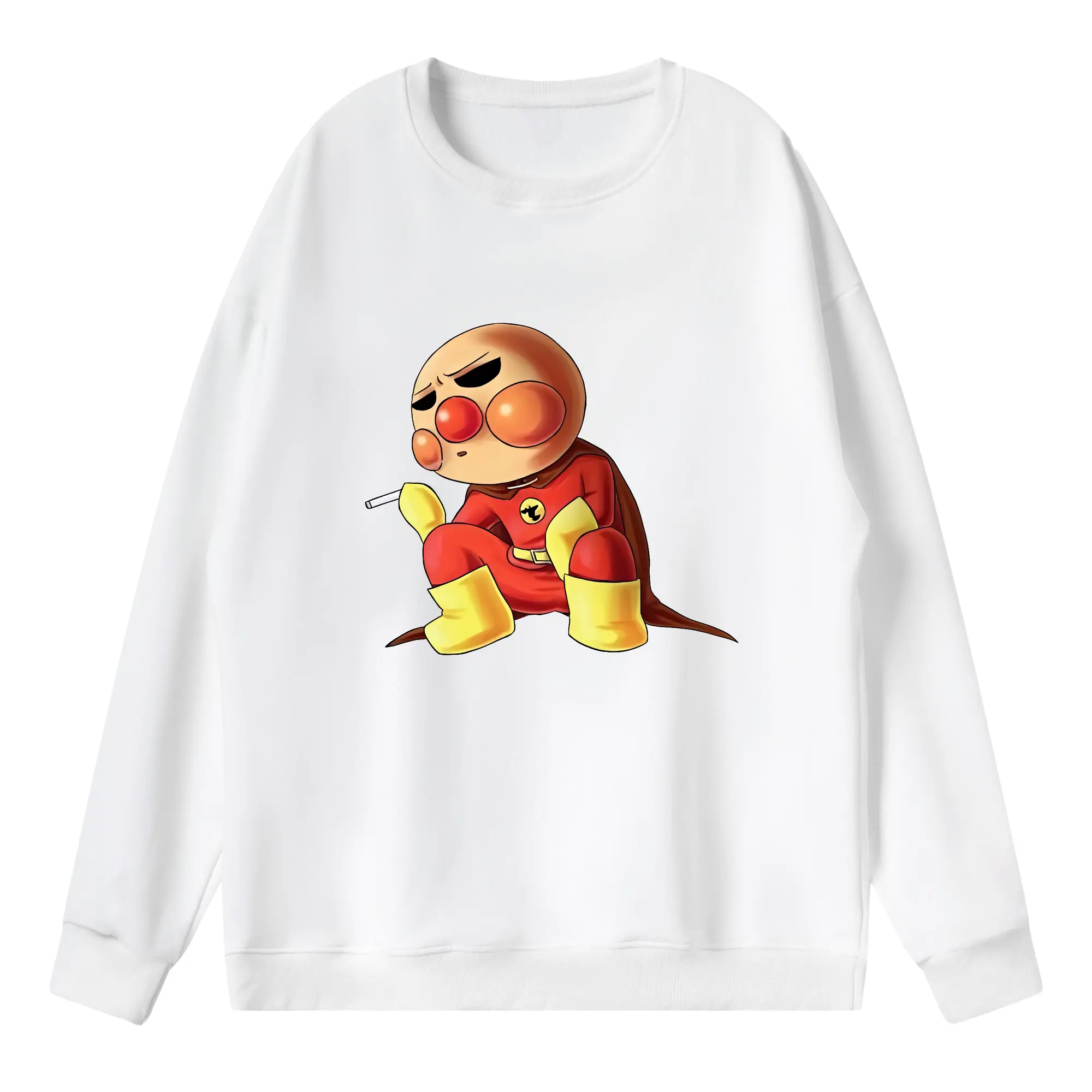 アンパンマン グッズ,アンパンマン - 薄手 クルーネック スウェット 裏毛260g · ポリエステル 春秋向け カジュアル 男女兼用 · トレーナー デイリー スポーツ 散歩に最適