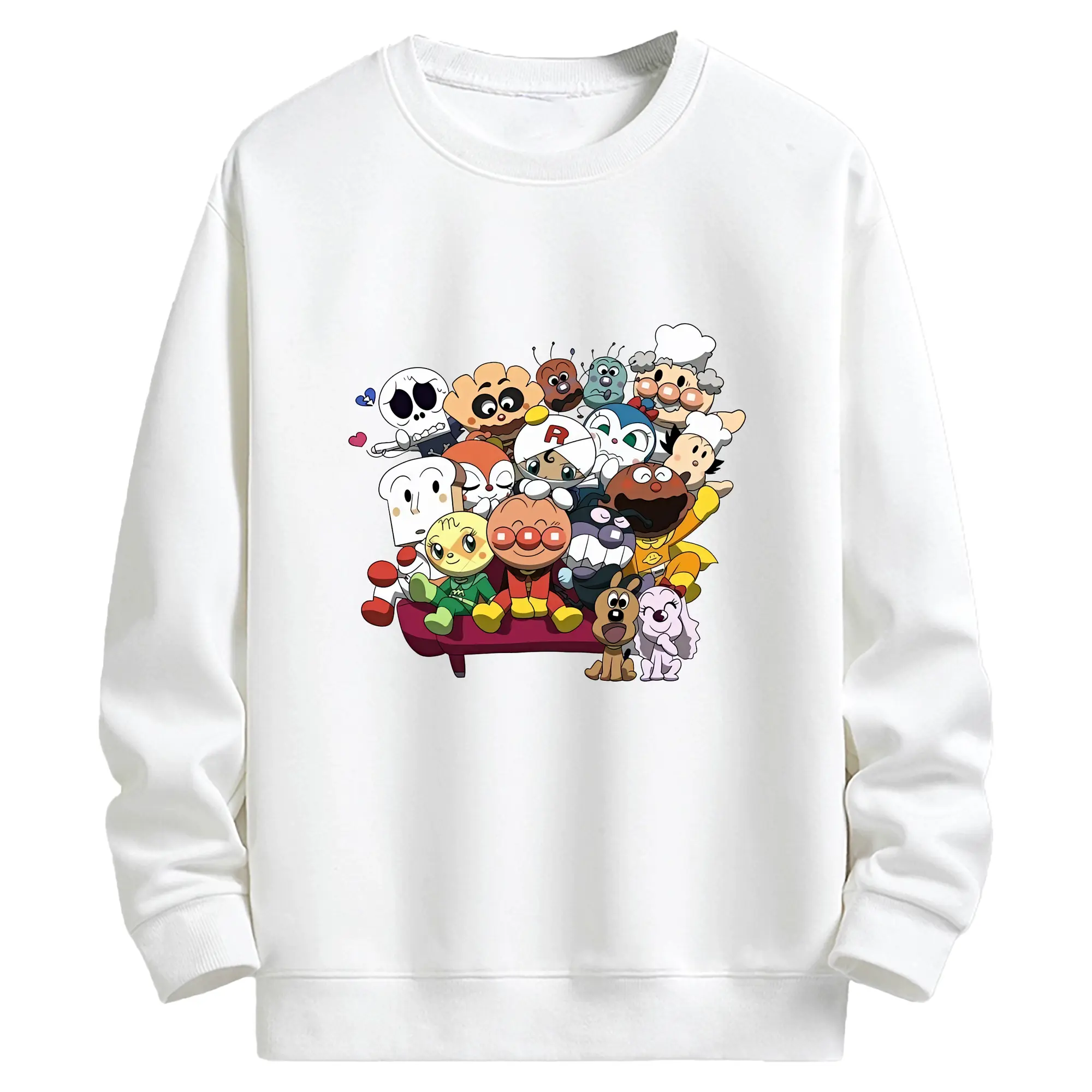 アンパンマン グッズ,アンパンマン - キッズ クルーネックスウェットシャツ ・ フロントプリント ・ 綿80％ ポリエステル20％ ・ 快適 通学 スポーツ 日常使い お散歩用