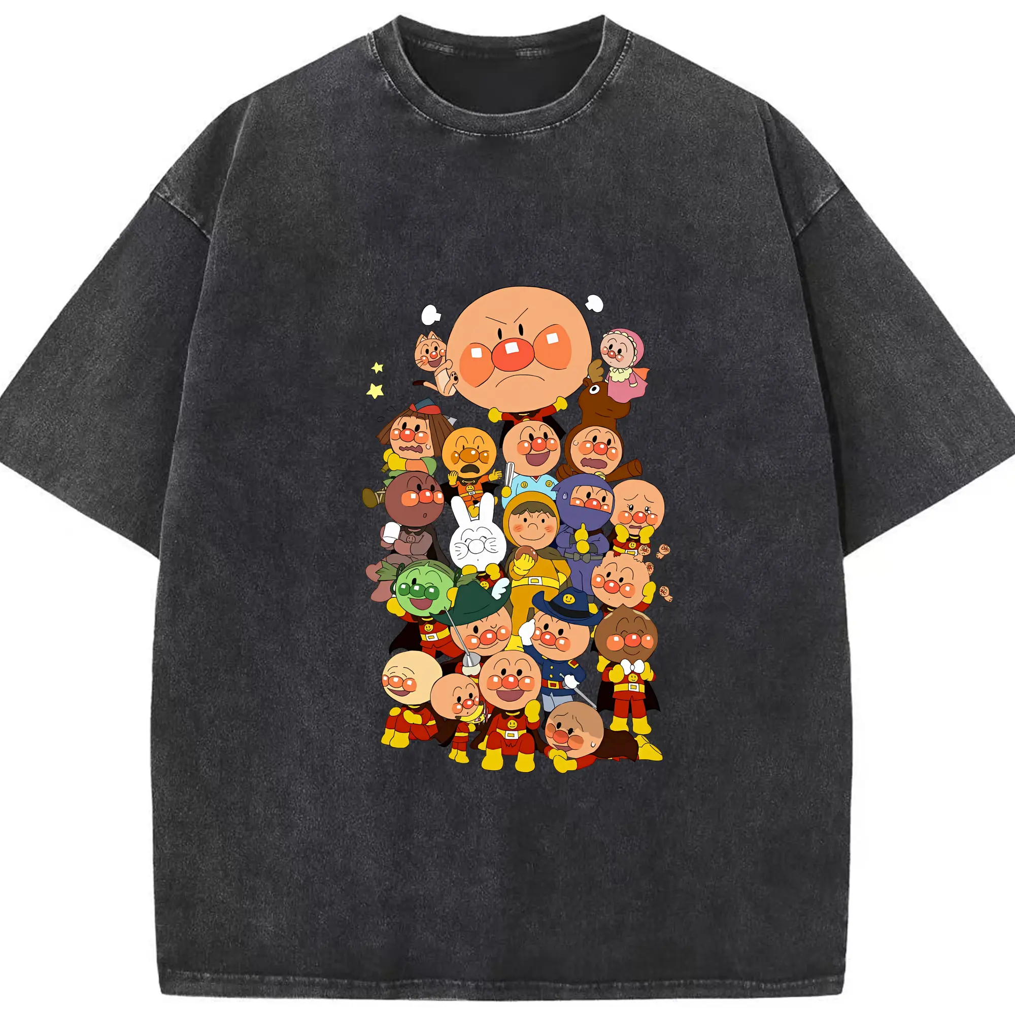 アンパンマン グッズ,アンパンマン - 綿100％ ヴィンテージ風 半袖Tシャツ ・ フロントプリント ・ 柔らか肌触り ・ 通気性 快適 ・ スポーツ カジュアル 外出用