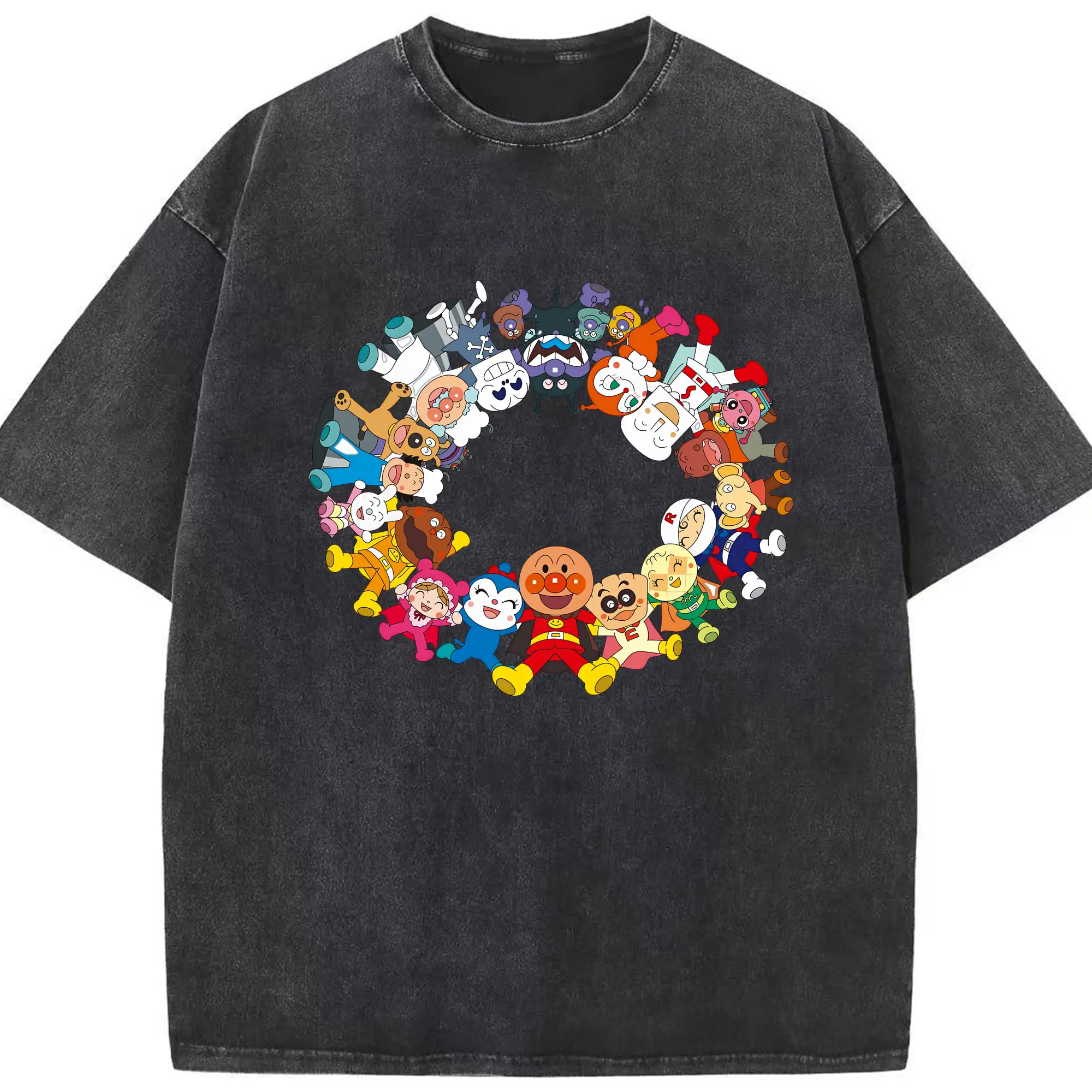 アンパンマン グッズ,アンパンマン - 綿100％ ヴィンテージ風 半袖Tシャツ ・ フロントプリント ・ 柔らか肌触り ・ 通気性 快適 ・ スポーツ カジュアル 外出用