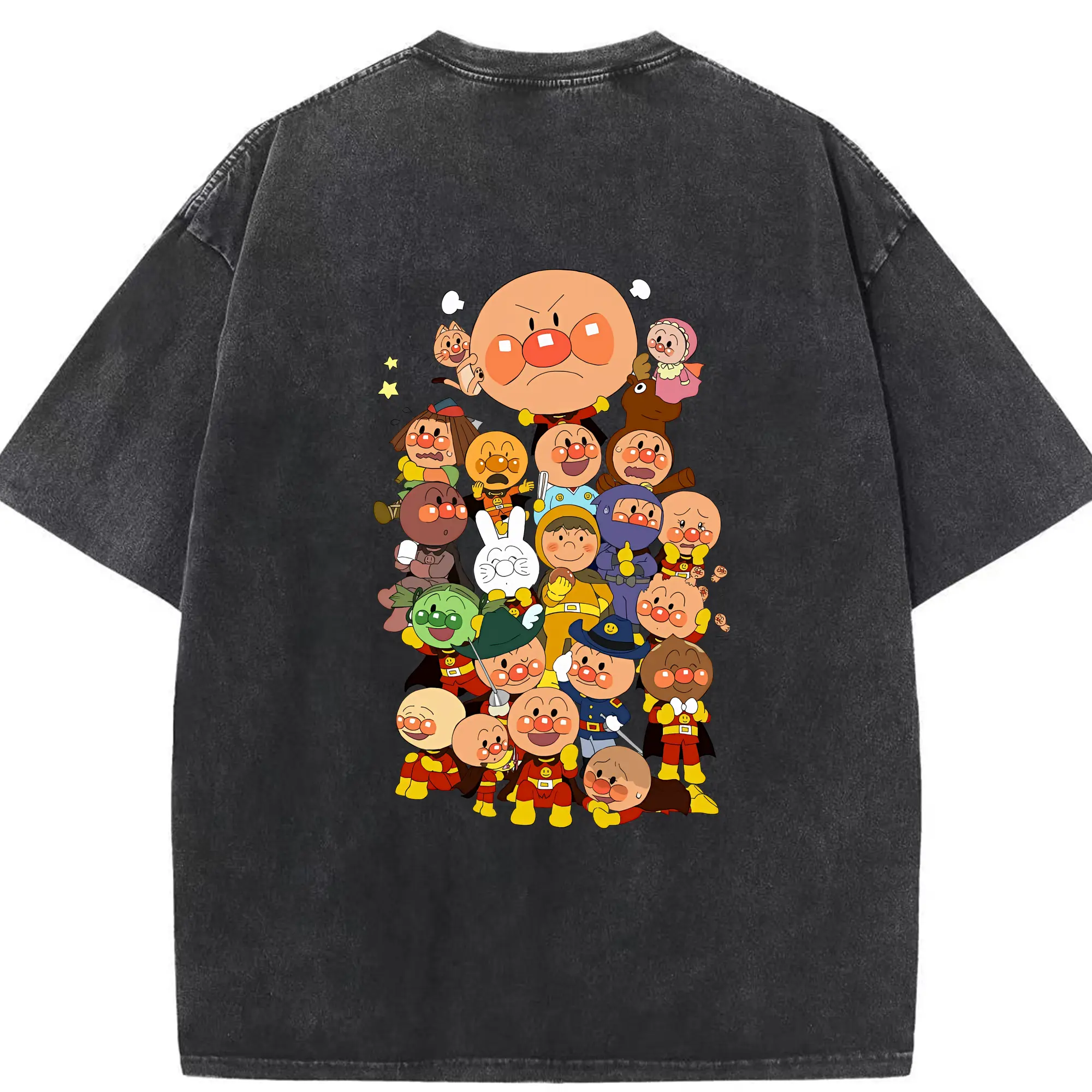 アンパンマン グッズ,アンパンマン - 綿100％ ヴィンテージ風 半袖Tシャツ ・ 背面プリント ・ 柔らか肌触り ・ 通気性 快適 ・ スポーツ カジュアル 外出用