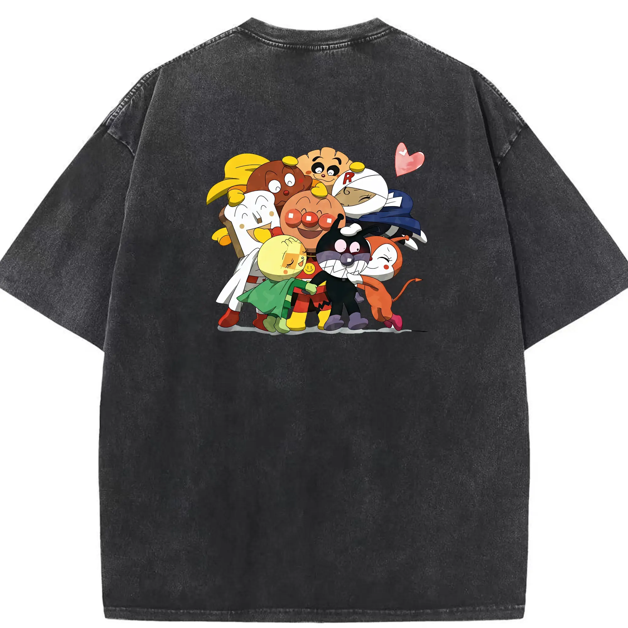 アンパンマン グッズ,アンパンマン - 綿100％ ヴィンテージ風 半袖Tシャツ ・ 背面プリント ・ 柔らか肌触り ・ 通気性 快適 ・ スポーツ カジュアル 外出用