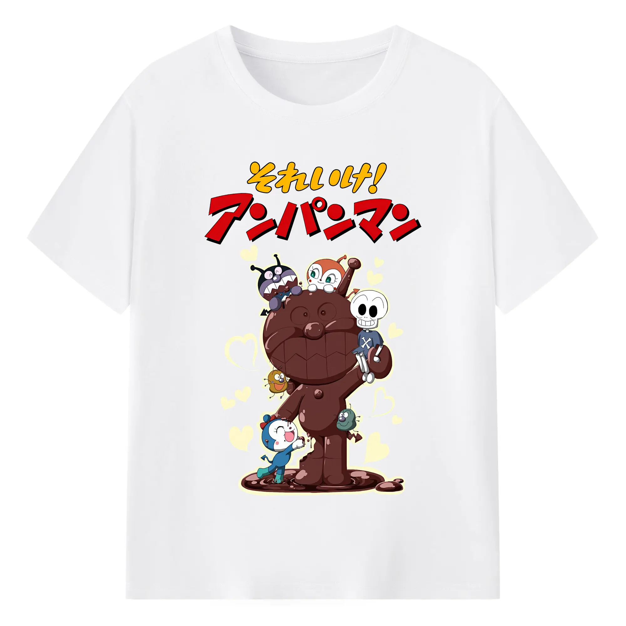 アンパンマン グッズ,ばいきんまん - 綿100％ 半袖Tシャツ ・ フロントプリント ・ 快適 通気性 ・ 日常使い 散歩 スポーツ用