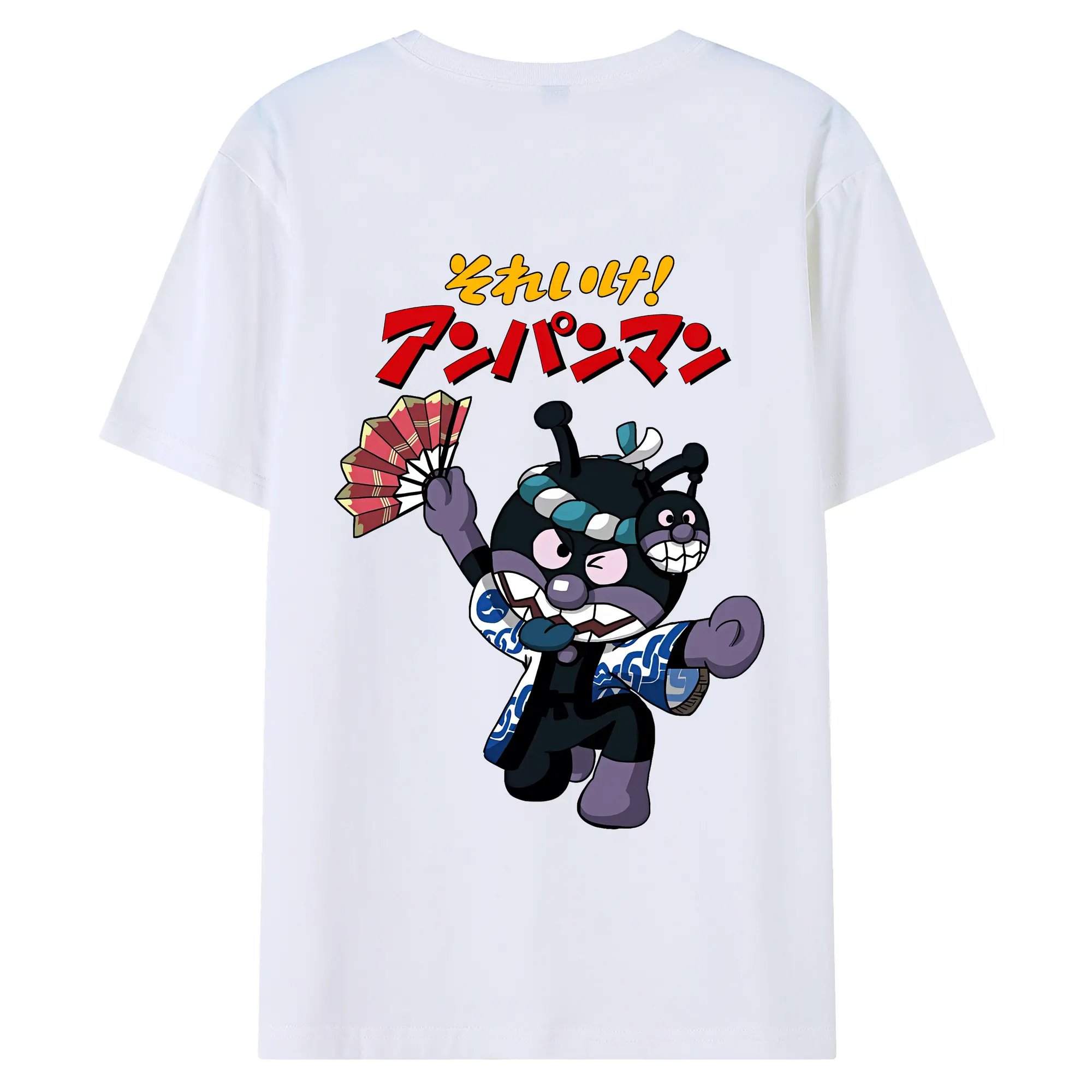 アンパンマン グッズ,ばいきんまん - 綿100％ 半袖Tシャツ ・ バックプリント ・ 快適 通気性 ・ 日常使い 散歩 スポーツ用