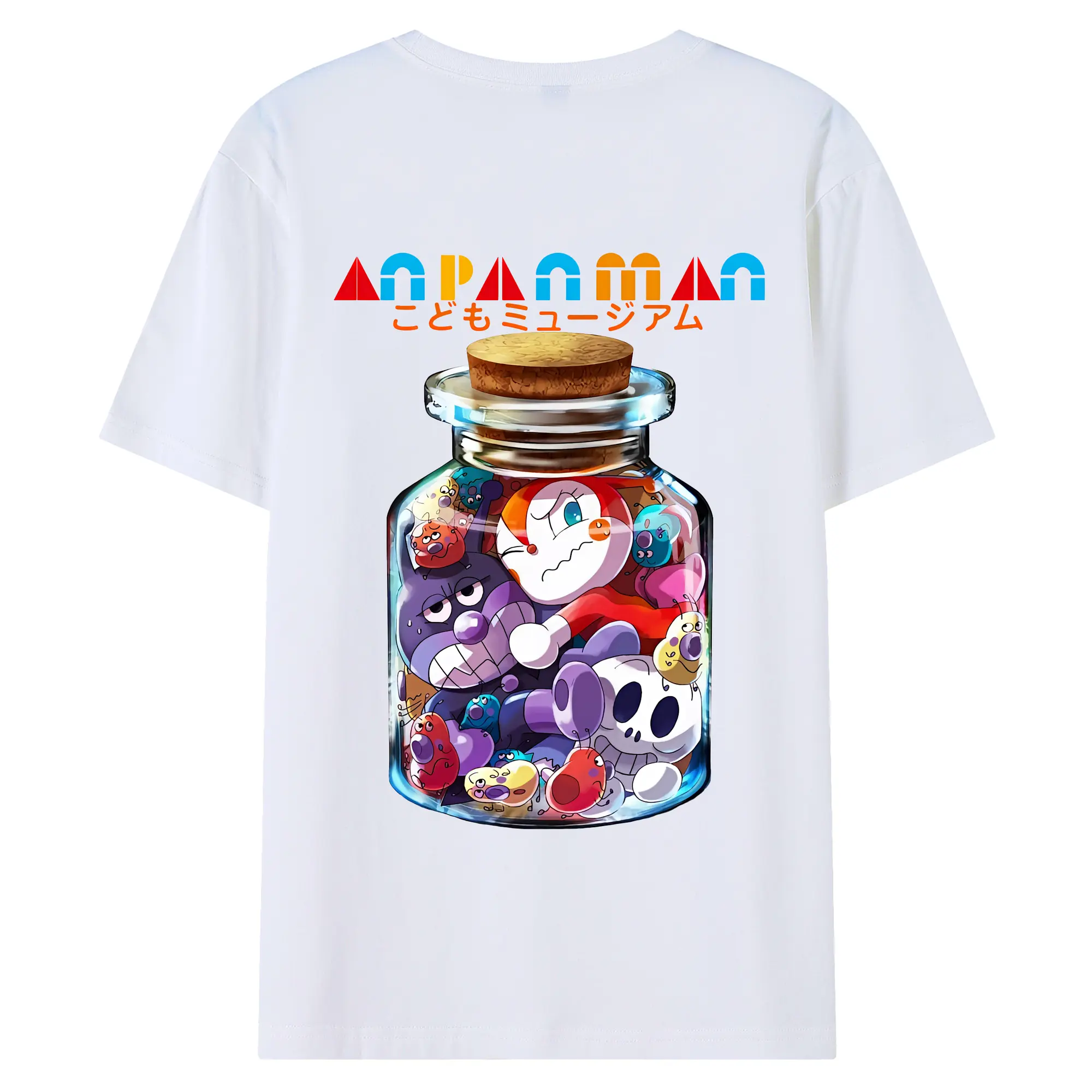 アンパンマン グッズ,ばいきんまん - 綿100％ 半袖Tシャツ ・ バックプリント ・ 快適 通気性 ・ 日常使い 散歩 スポーツ用