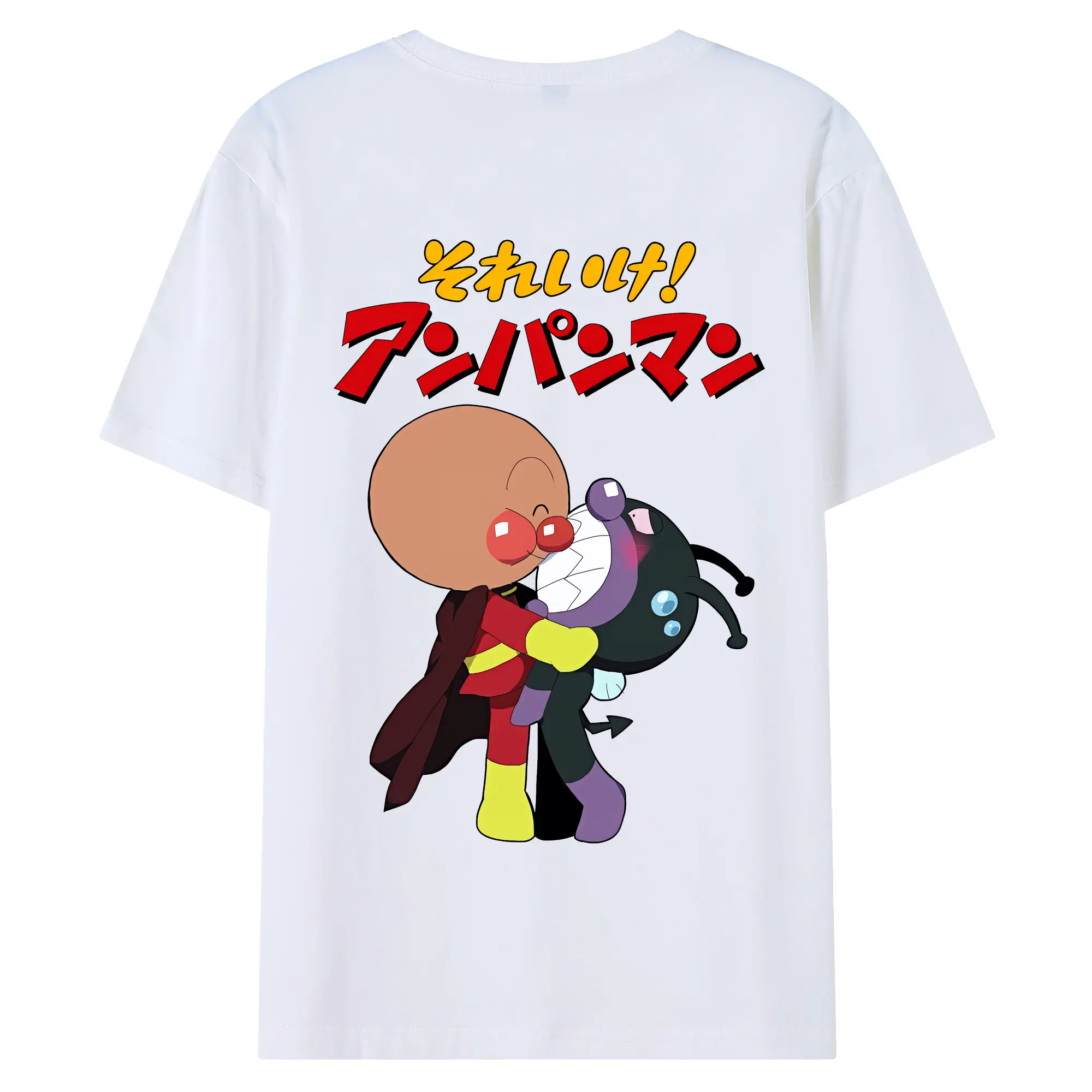 アンパンマン グッズ,ばいきんまん - 綿100％ 半袖Tシャツ ・ バックプリント ・ 快適 通気性 ・ 日常使い 散歩 スポーツ用