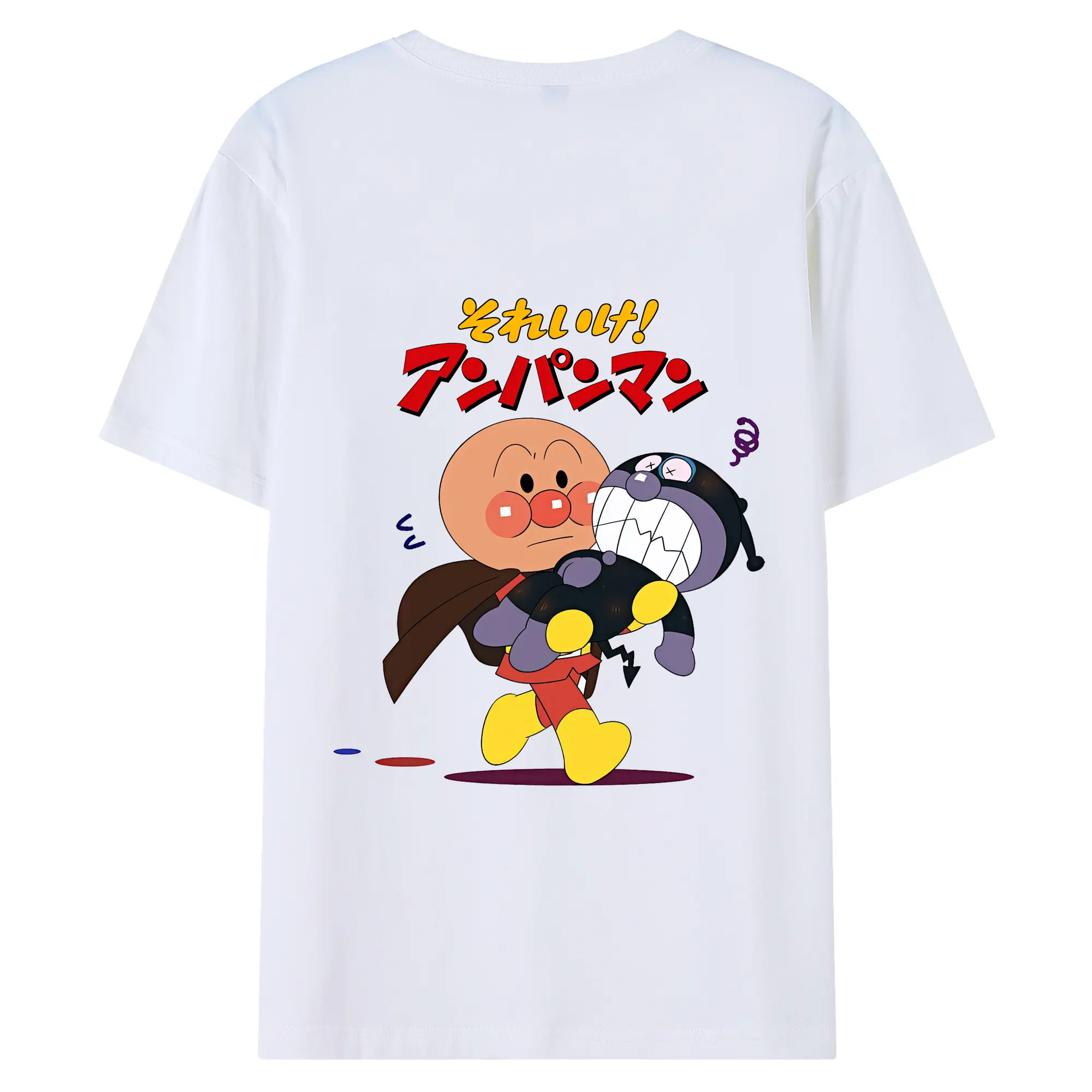 アンパンマン グッズ,ばいきんまん - 綿100％ 半袖Tシャツ ・ バックプリント ・ 快適 通気性 ・ 日常使い 散歩 スポーツ用